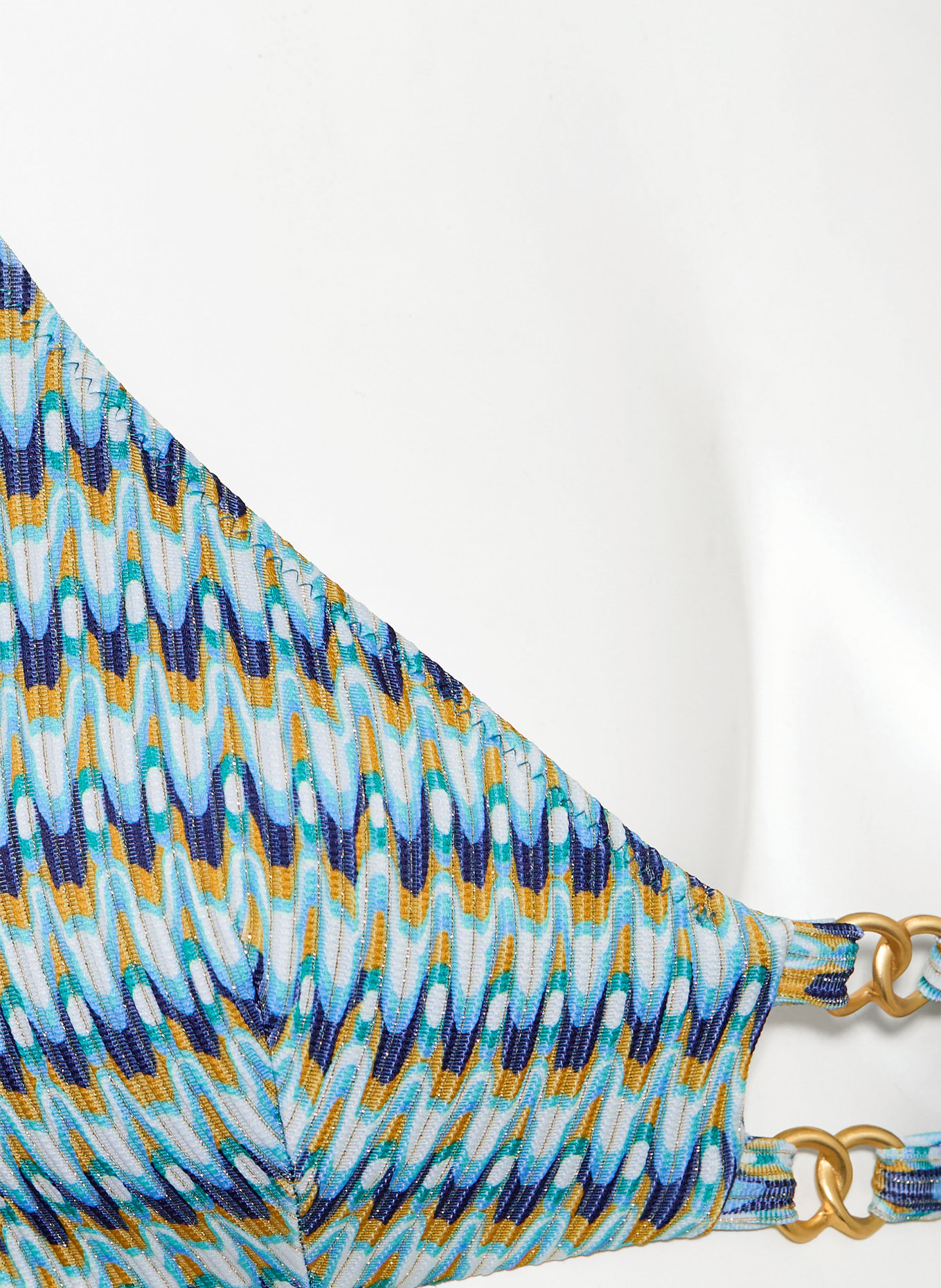 BANANA MOON COUTURE Bralette bikiny NERUO NEREA: TMAVĚ MODRÁ / TMAVĚ ŽLUTÁ / BÍLÁ