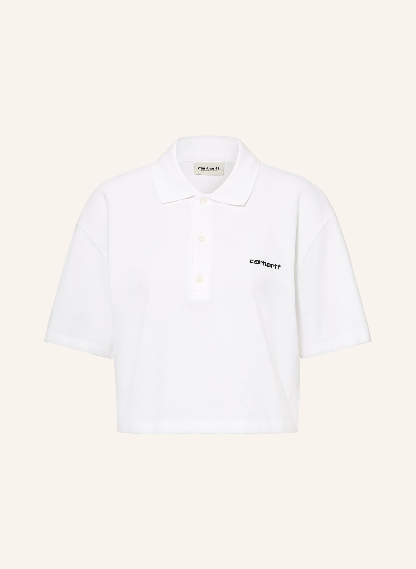 carhartt WIP Piqué polokošile: BÍLÁ / ČERNÁ