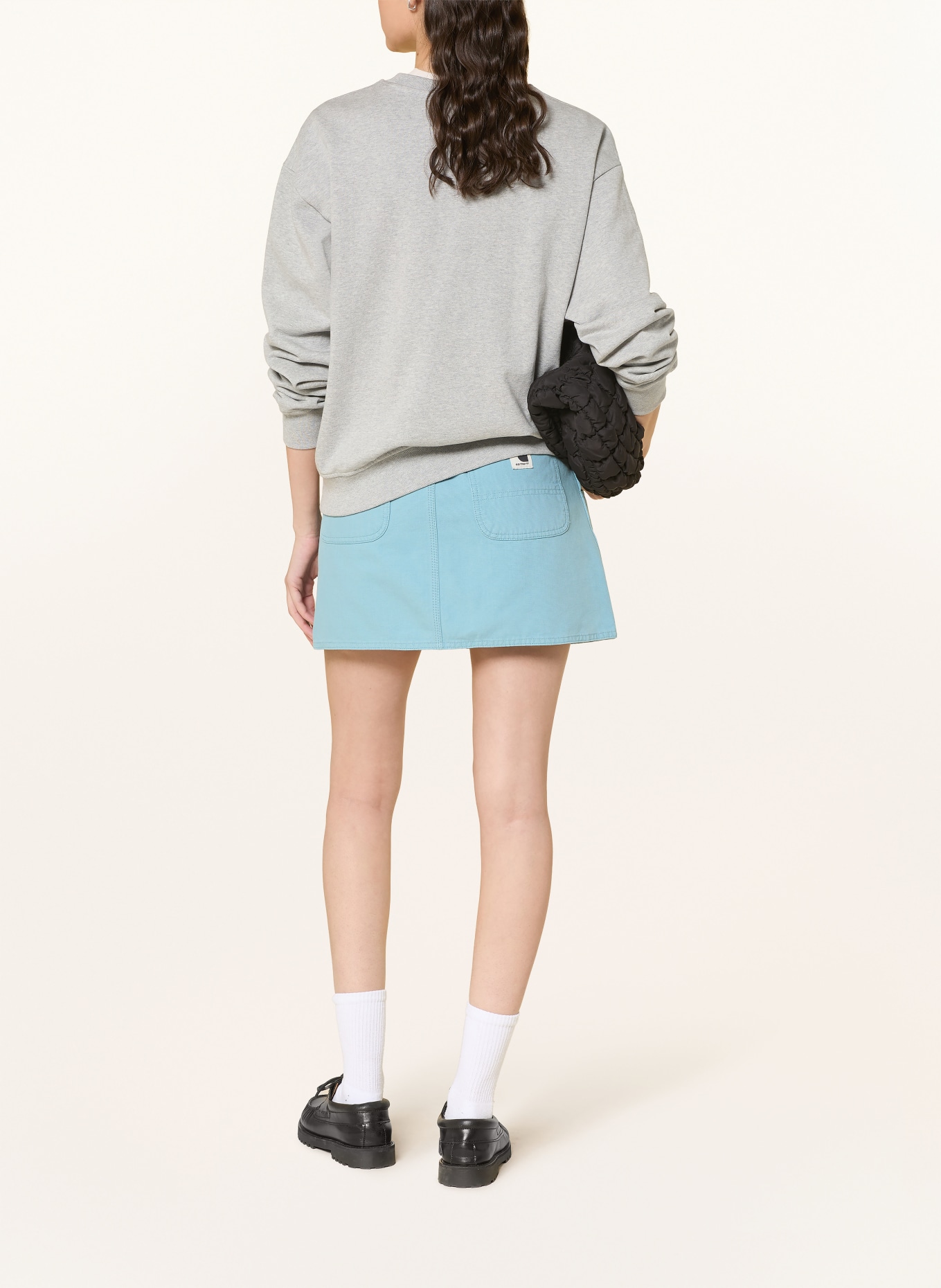 carhartt WIP Džínová sukně MAEVE: TMAVĚ MODRÁ