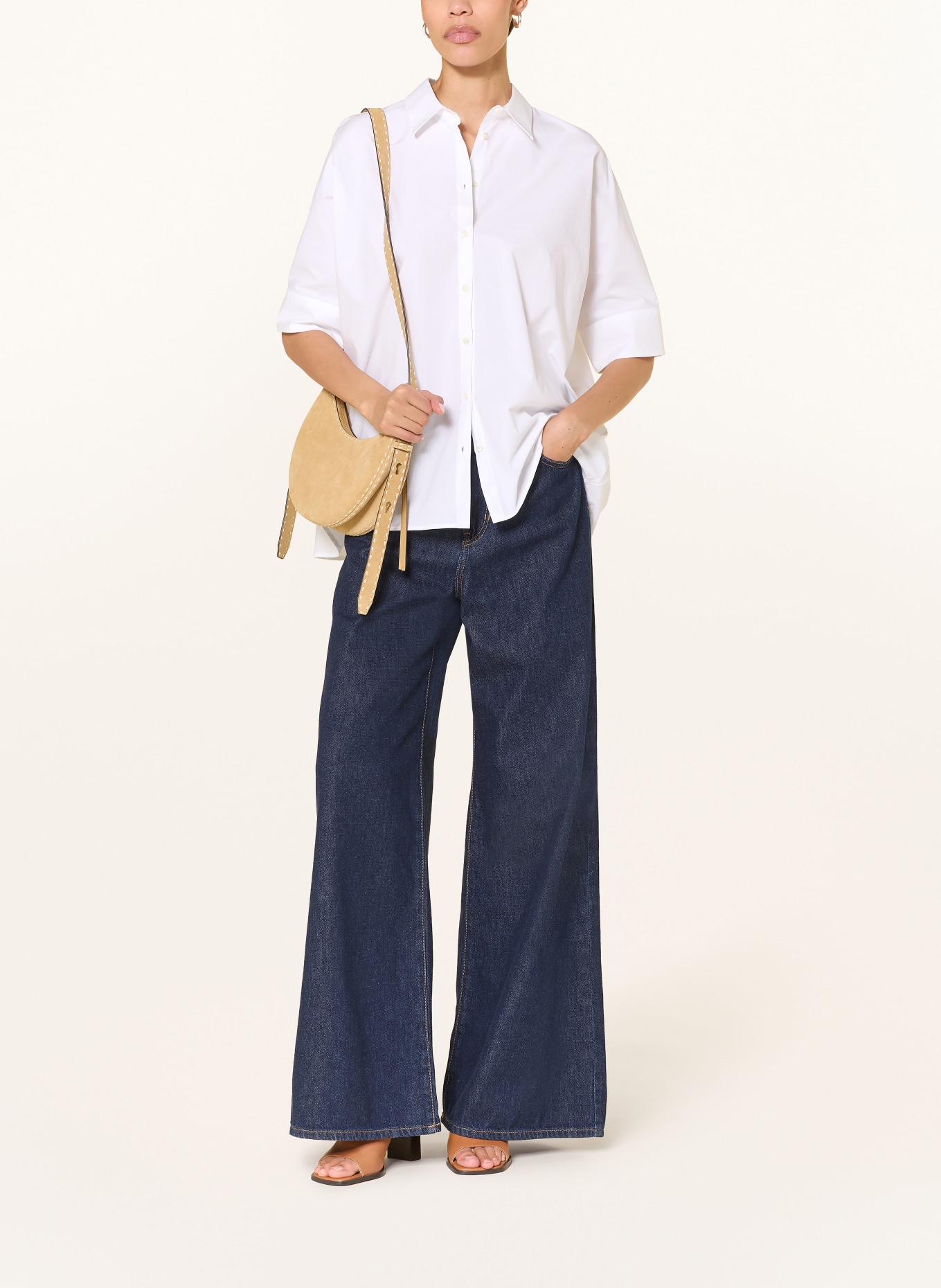 ANTONELLI firenze Oversized-Hemdbluse: WEISS