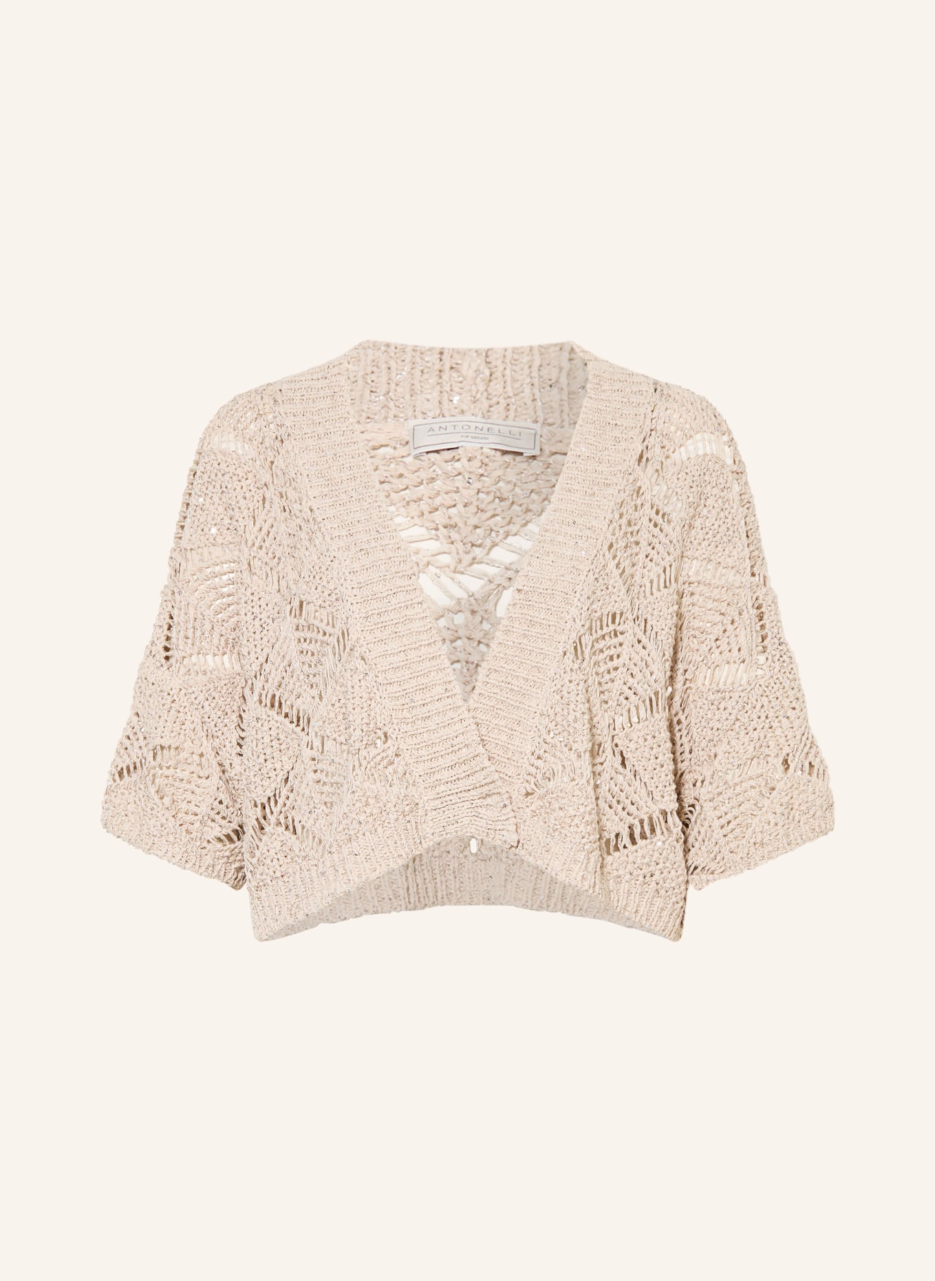 ANTONELLI firenze Cardigan à paillettes: CRÈME