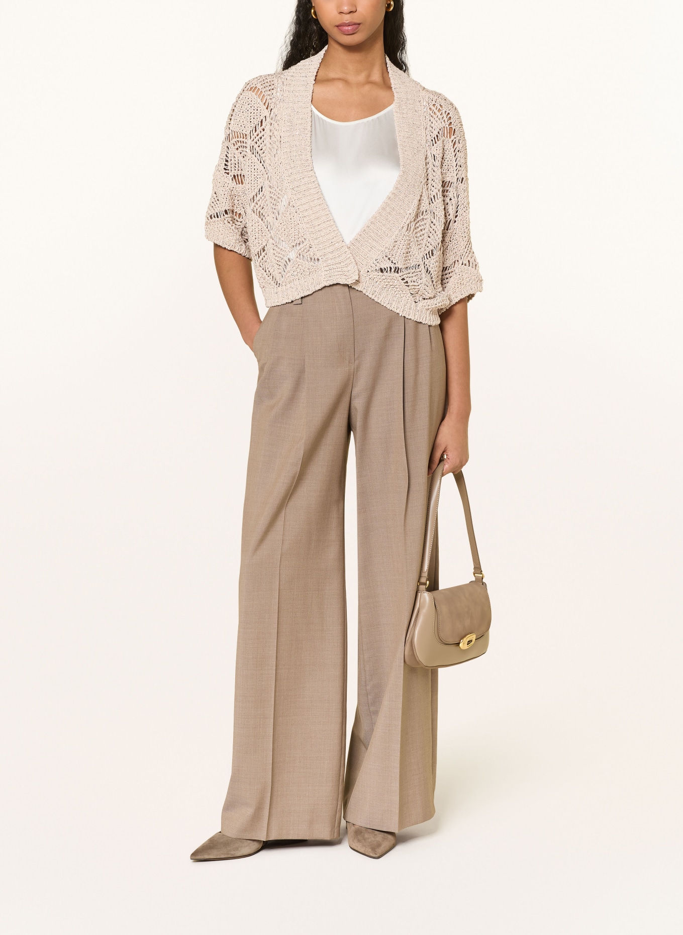 ANTONELLI firenze Cardigan à paillettes: CRÈME