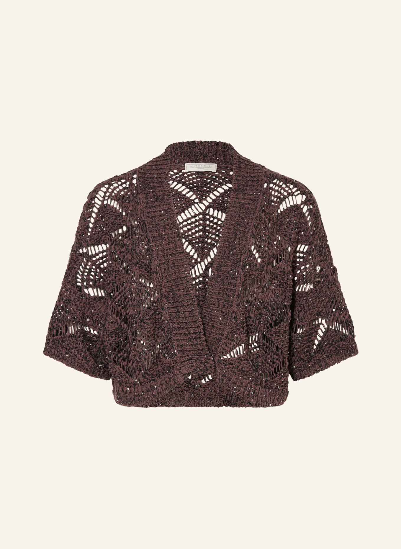 ANTONELLI firenze Svetr s flitry: TMAVĚ HNĚDÁ