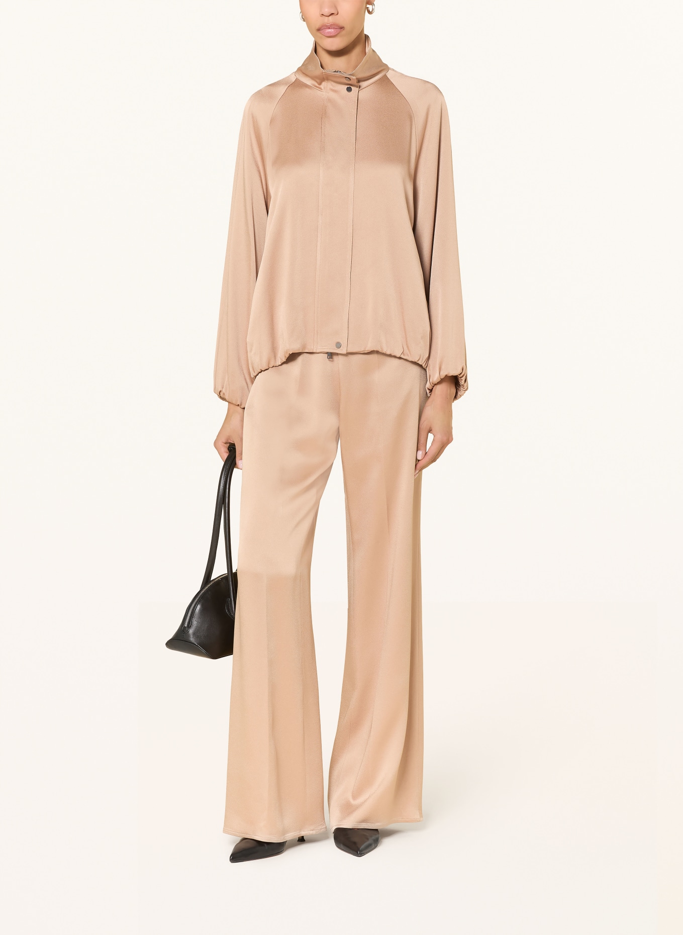 ANTONELLI firenze satin pants: BEIGE