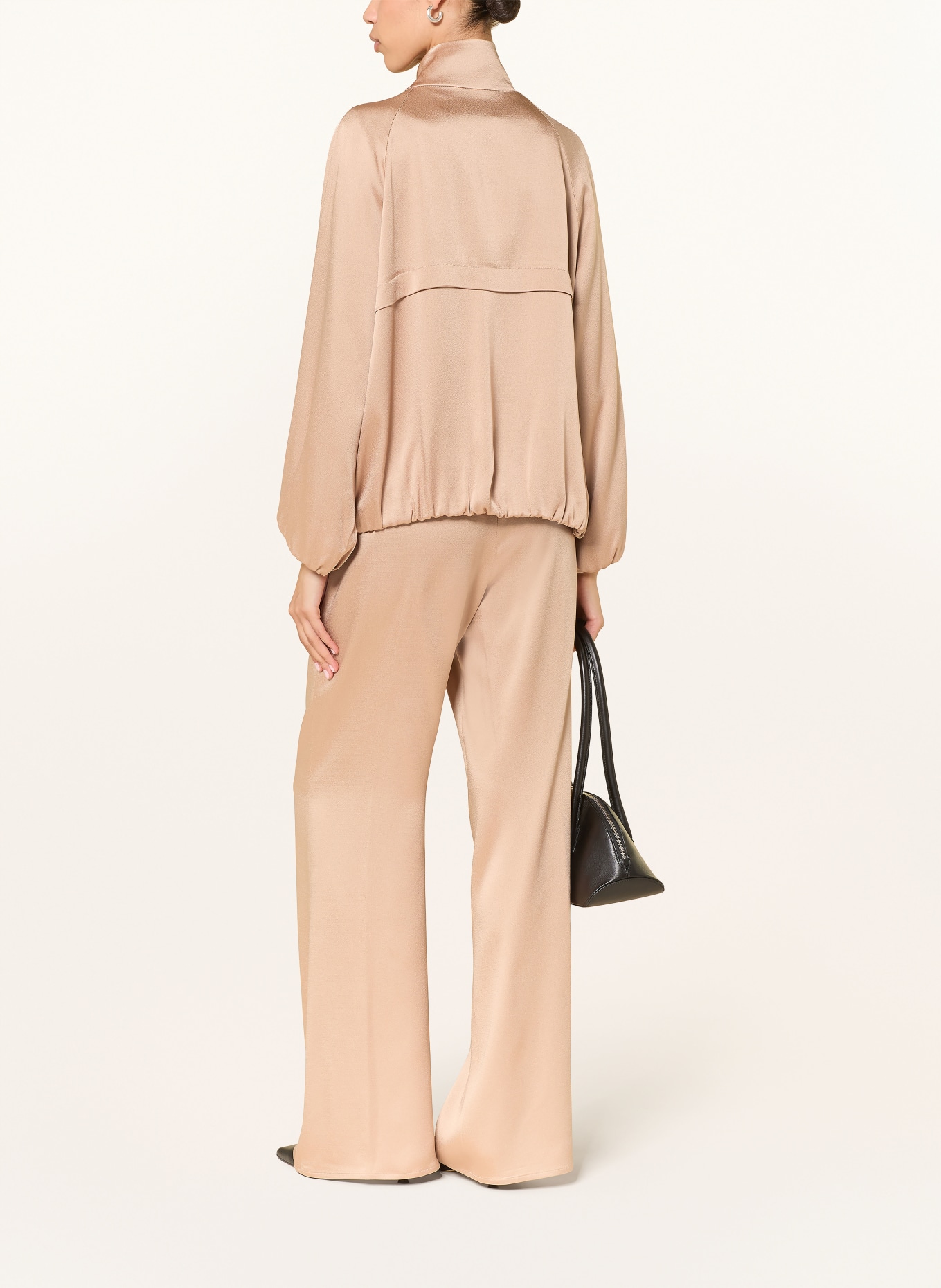 ANTONELLI firenze satin pants: BEIGE