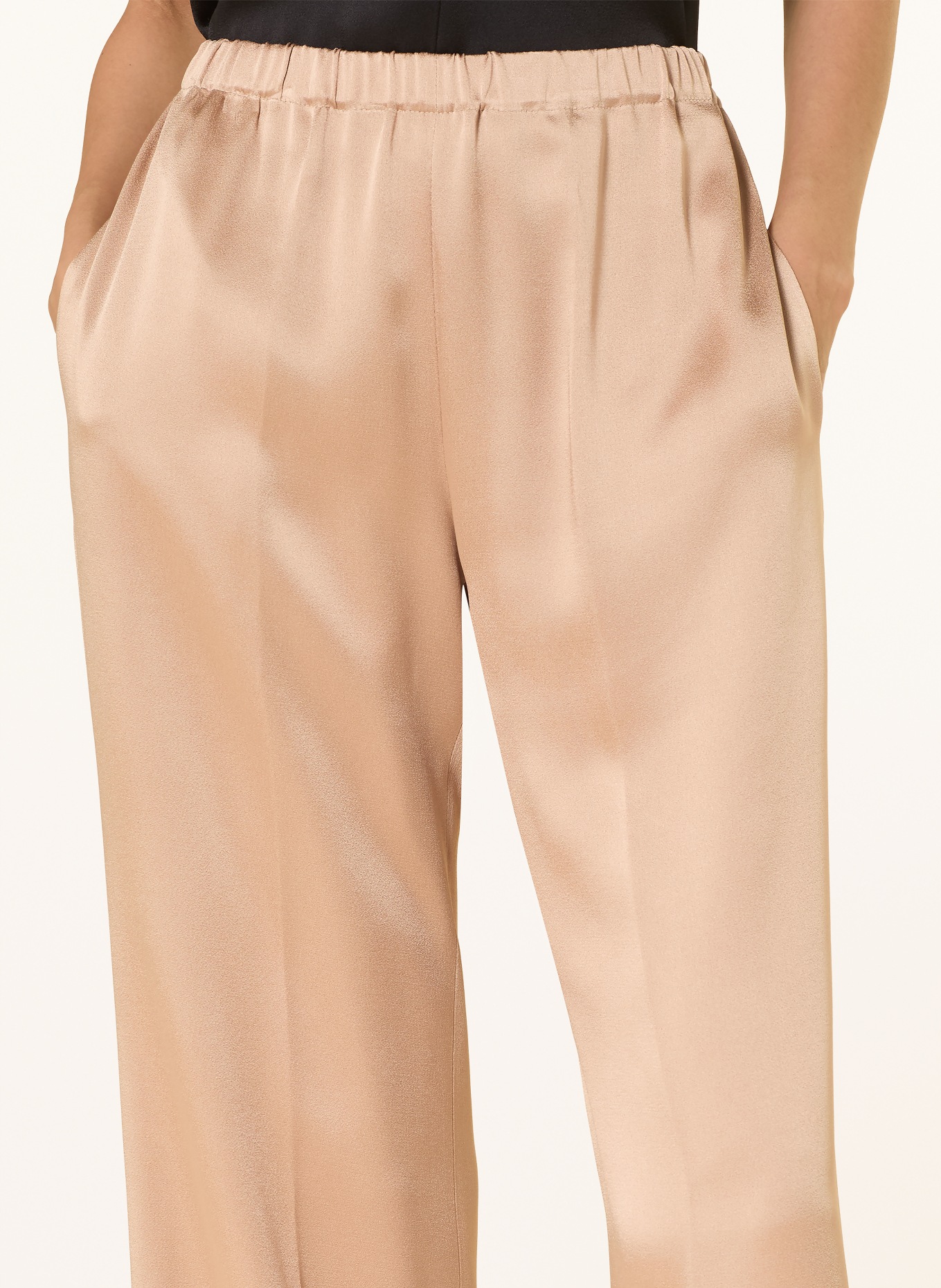 ANTONELLI firenze satin pants: BEIGE