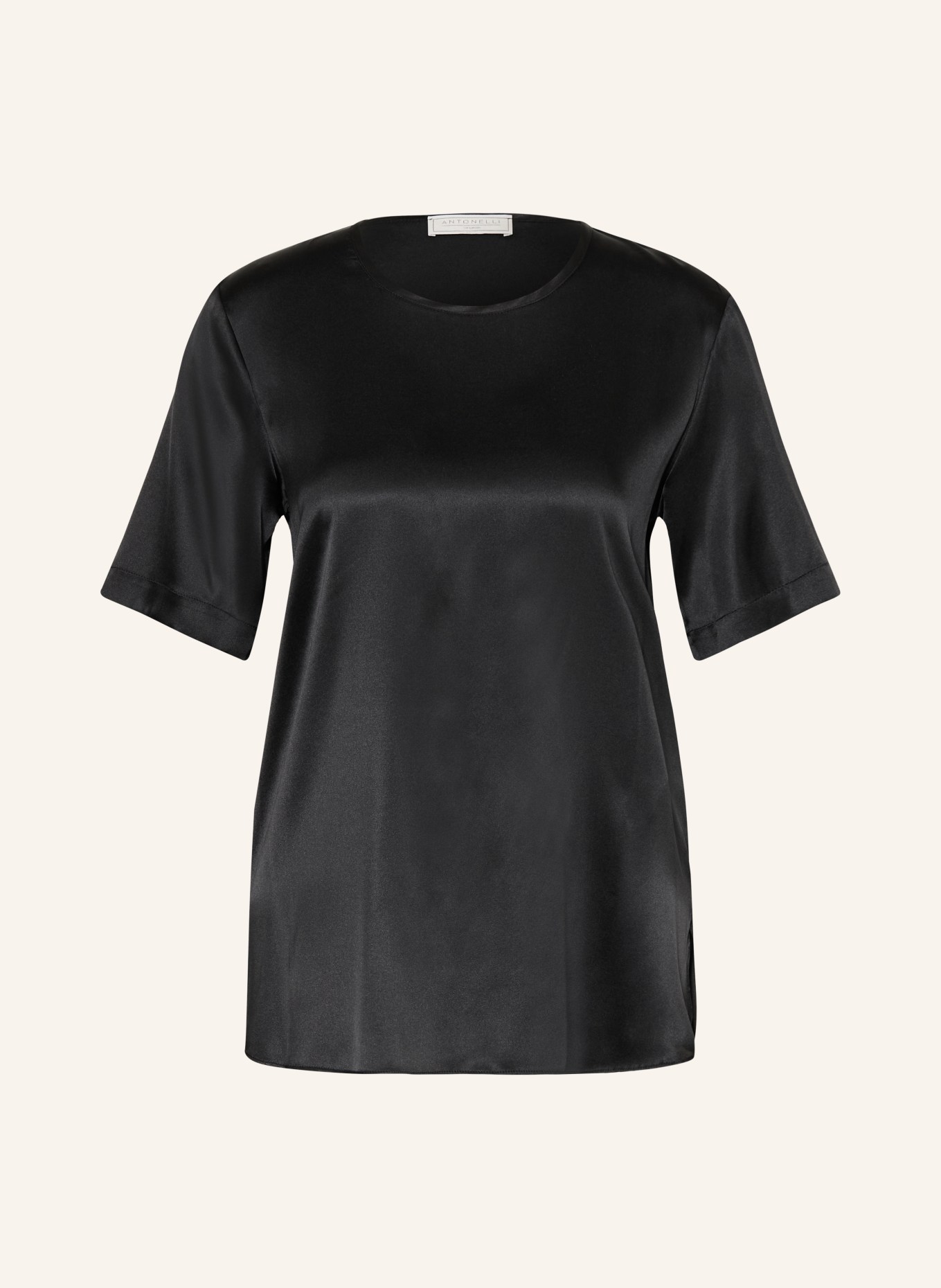 ANTONELLI firenze Blusenshirt aus Seide: SCHWARZ