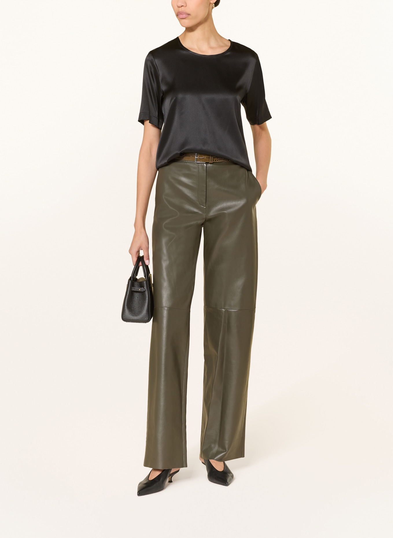 ANTONELLI firenze Blusenshirt aus Seide: SCHWARZ