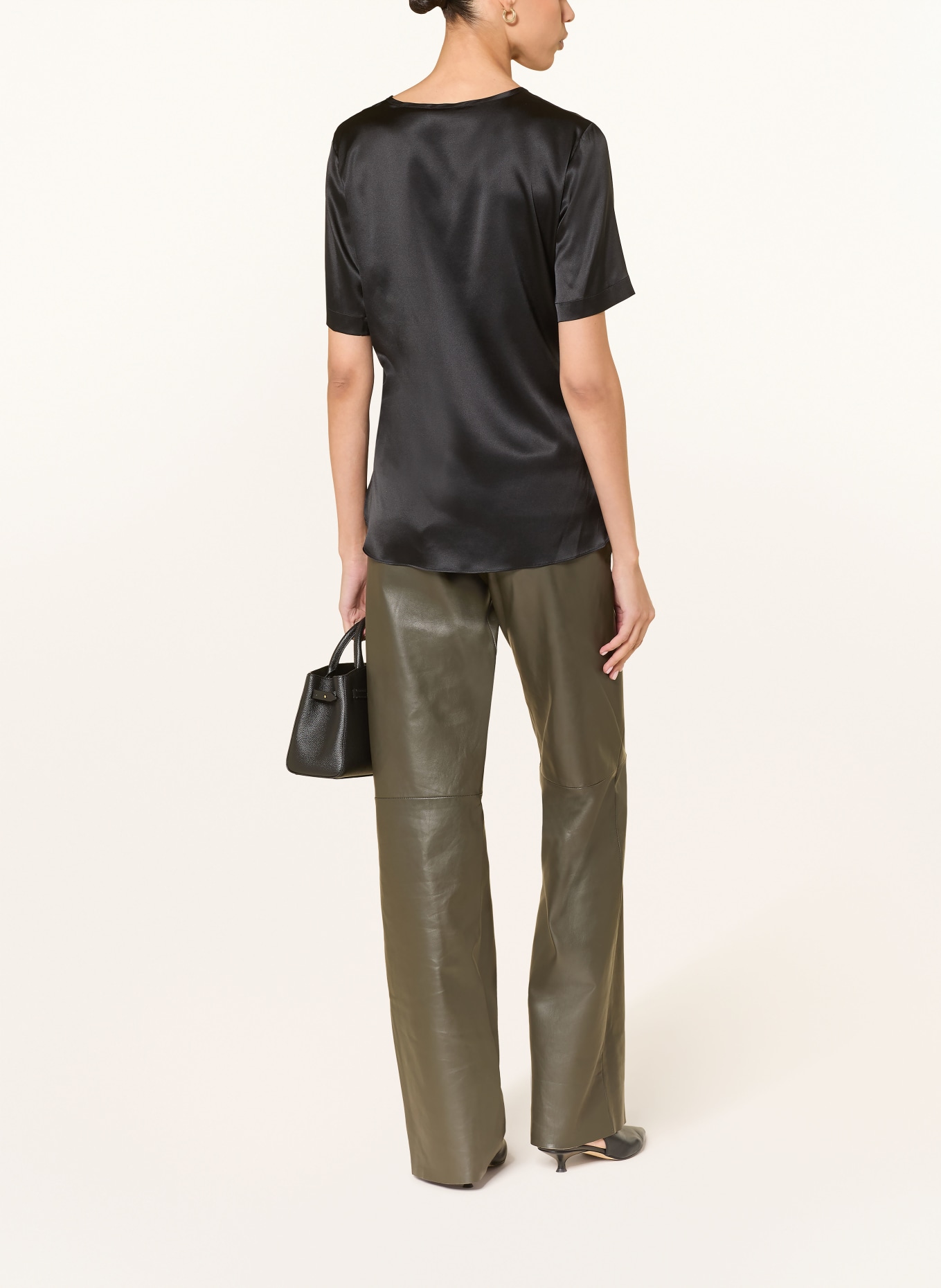 ANTONELLI firenze Blusenshirt aus Seide: SCHWARZ