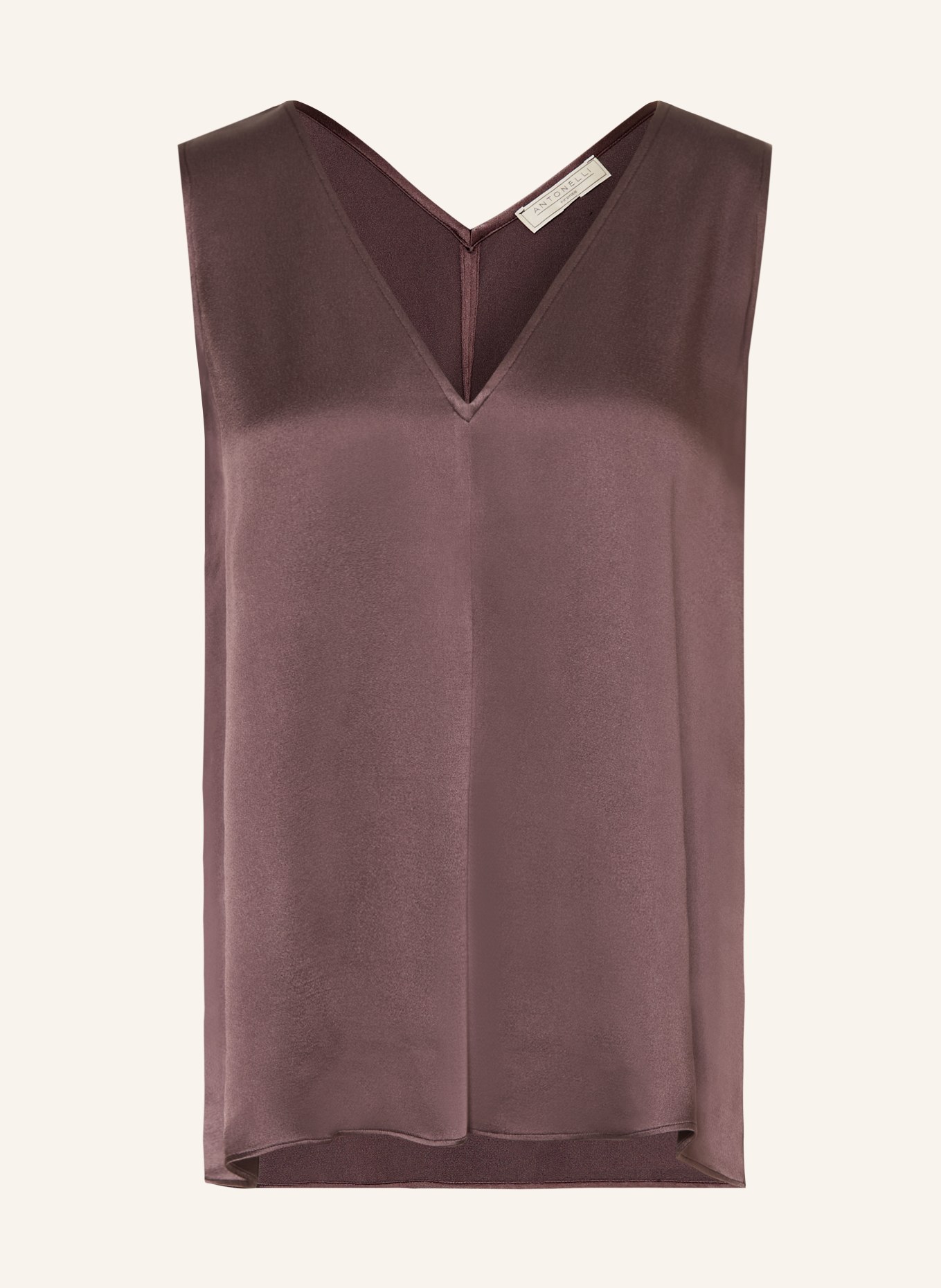 ANTONELLI firenze Satinové halenkové tričko BERGAMO: ČERNOŠEDÁ