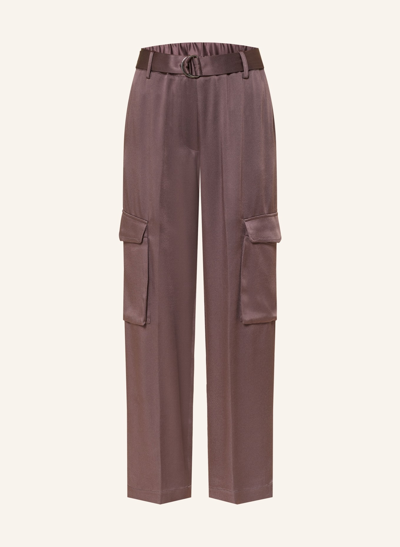 ANTONELLI firenze Cargové kalhoty ze saténu: ČERNOŠEDÁ