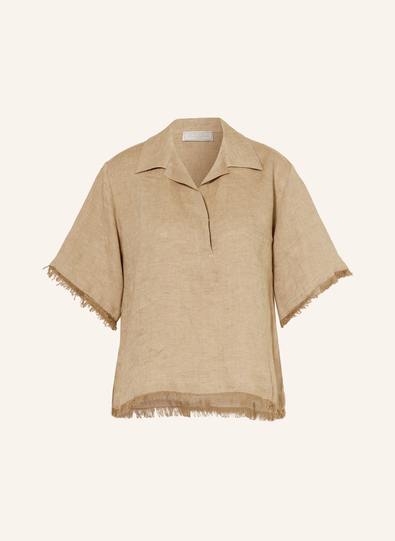 ANTONELLI firenze Linen blouse shirt: BEIGE