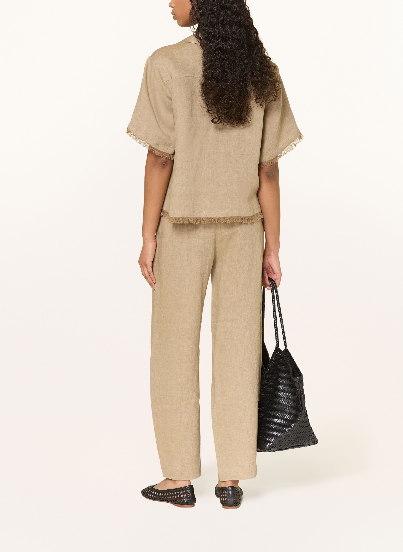 ANTONELLI firenze Linen blouse shirt: BEIGE