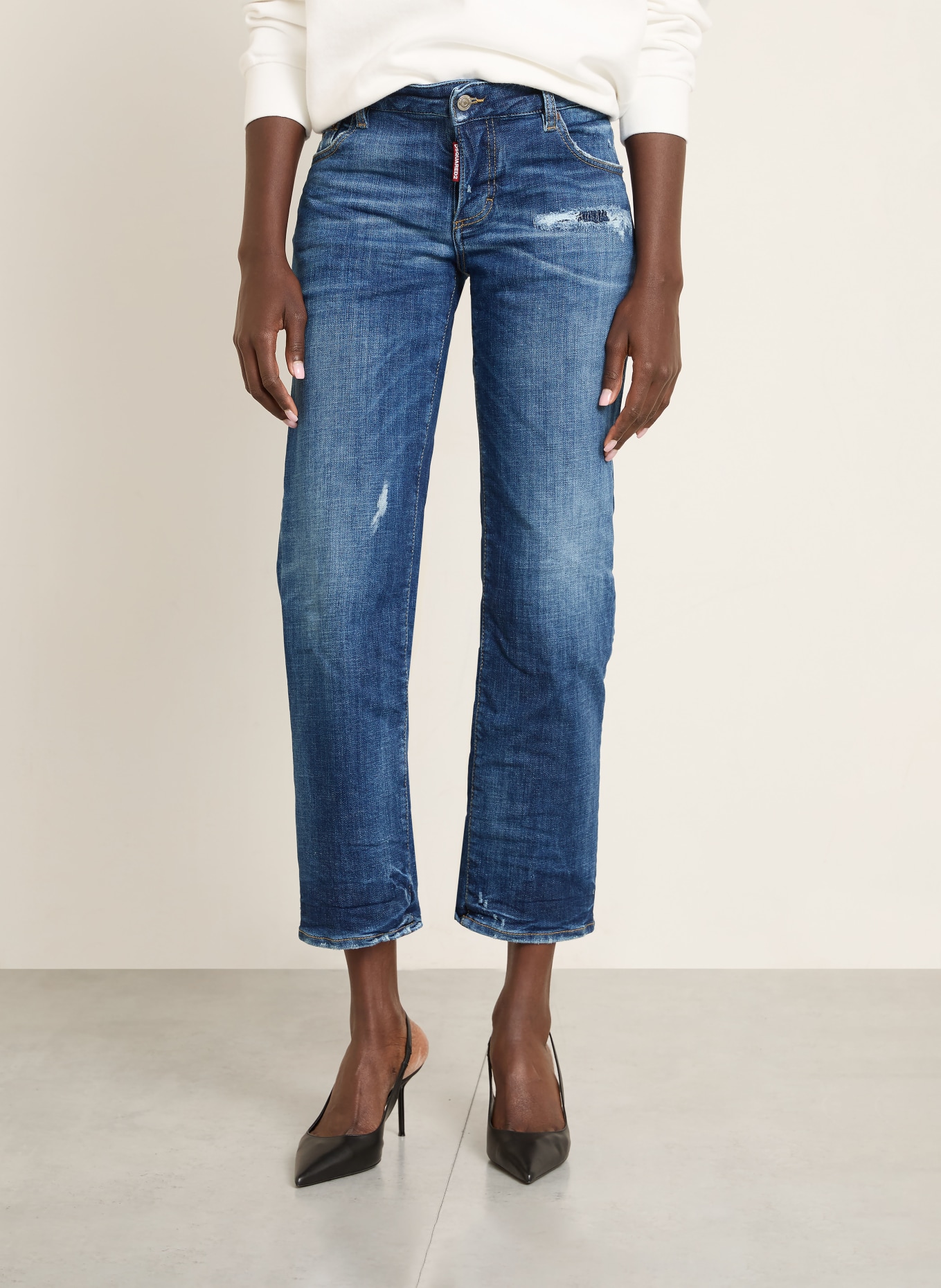 DSQUARED2 Destroyed Jeans JENNA: 470 NAVY BLUE
