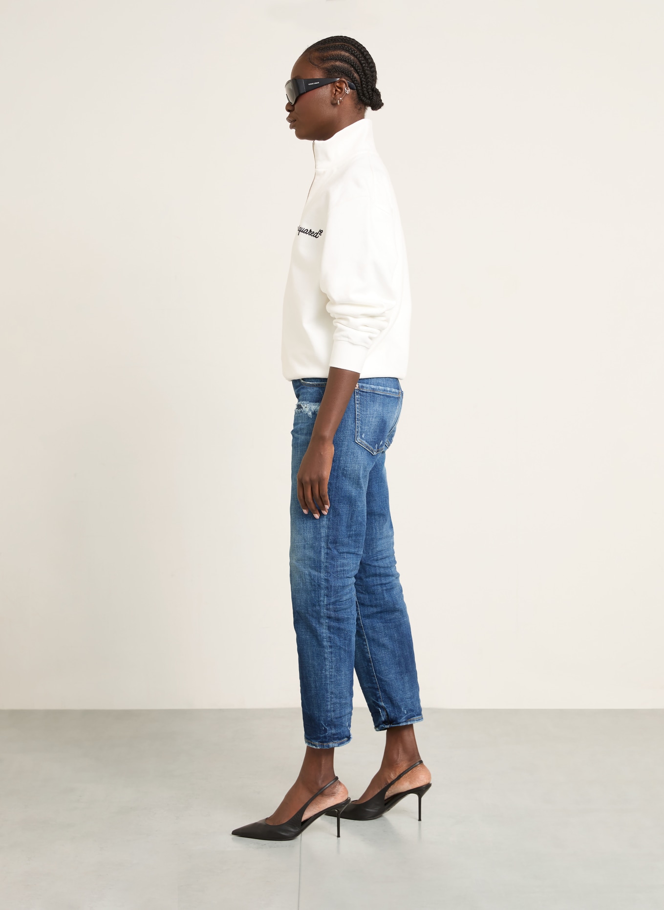 DSQUARED2 Destroyed Jeans JENNA: 470 NAVY BLUE