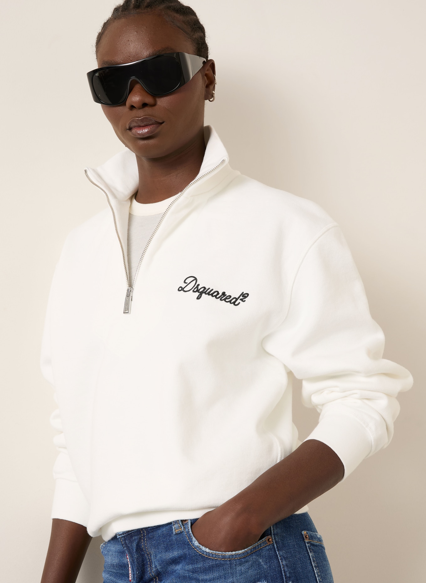 DSQUARED2 Sweat-Troyer: WEISS