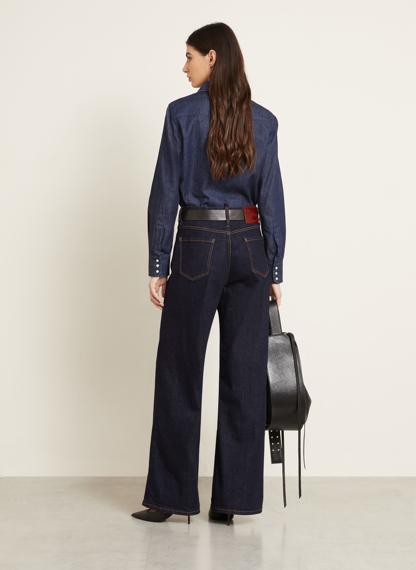 DSQUARED2 Wide Leg Jeans: 470 NAVY BLUE
