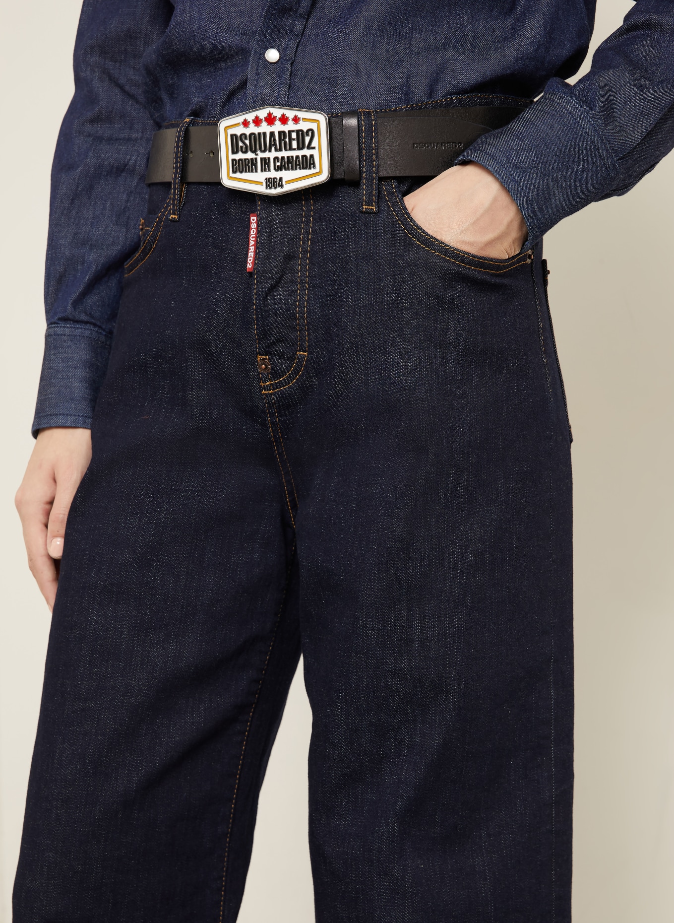 DSQUARED2 Wide Leg Jeans: 470 NAVY BLUE