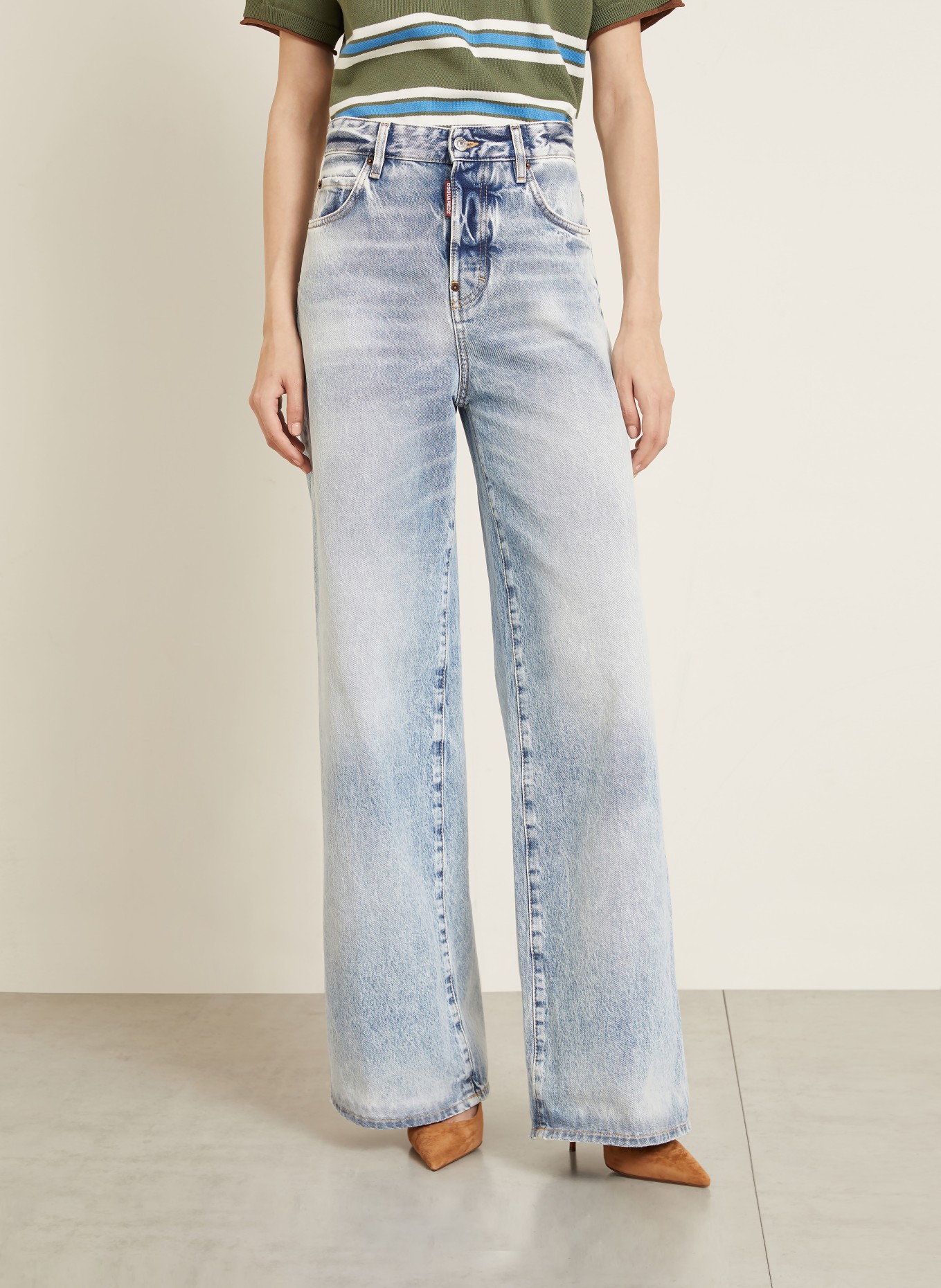 DSQUARED2 Wide-leg jeans: 470 NAVY BLUE