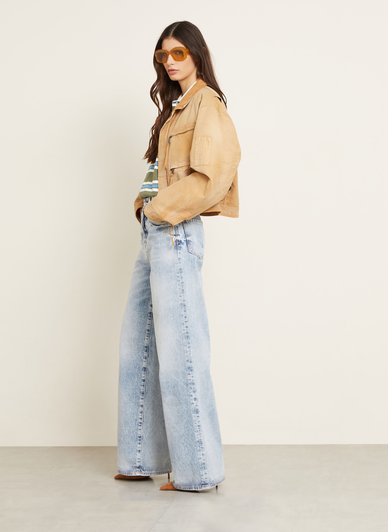 DSQUARED2 Wide-leg jeans: 470 NAVY BLUE