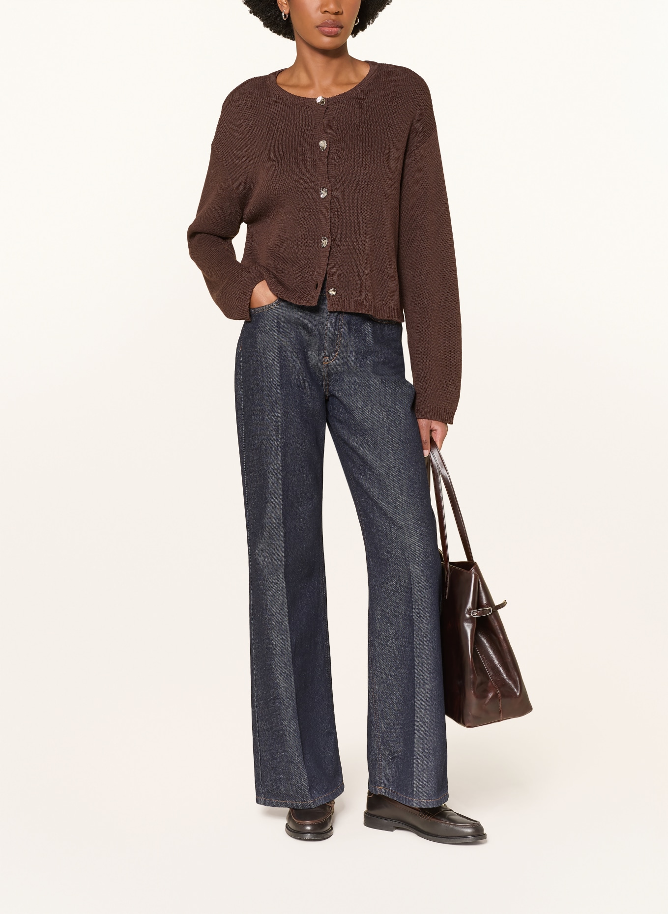 MRS & HUGS kardigan: CIEMNOBRĄZOWY