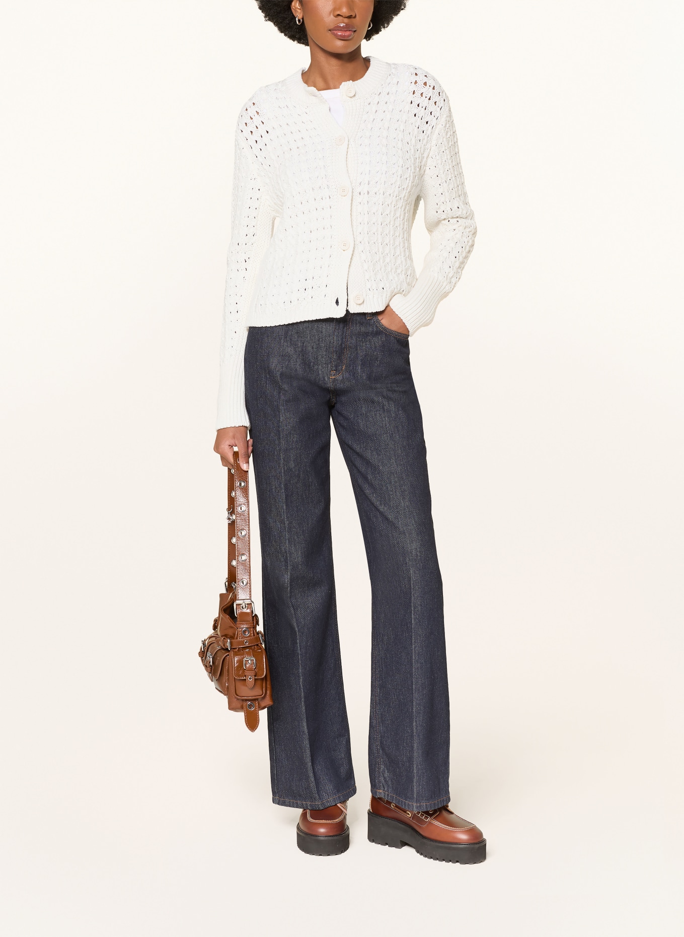 MRS & HUGS Strickjacke: ECRU