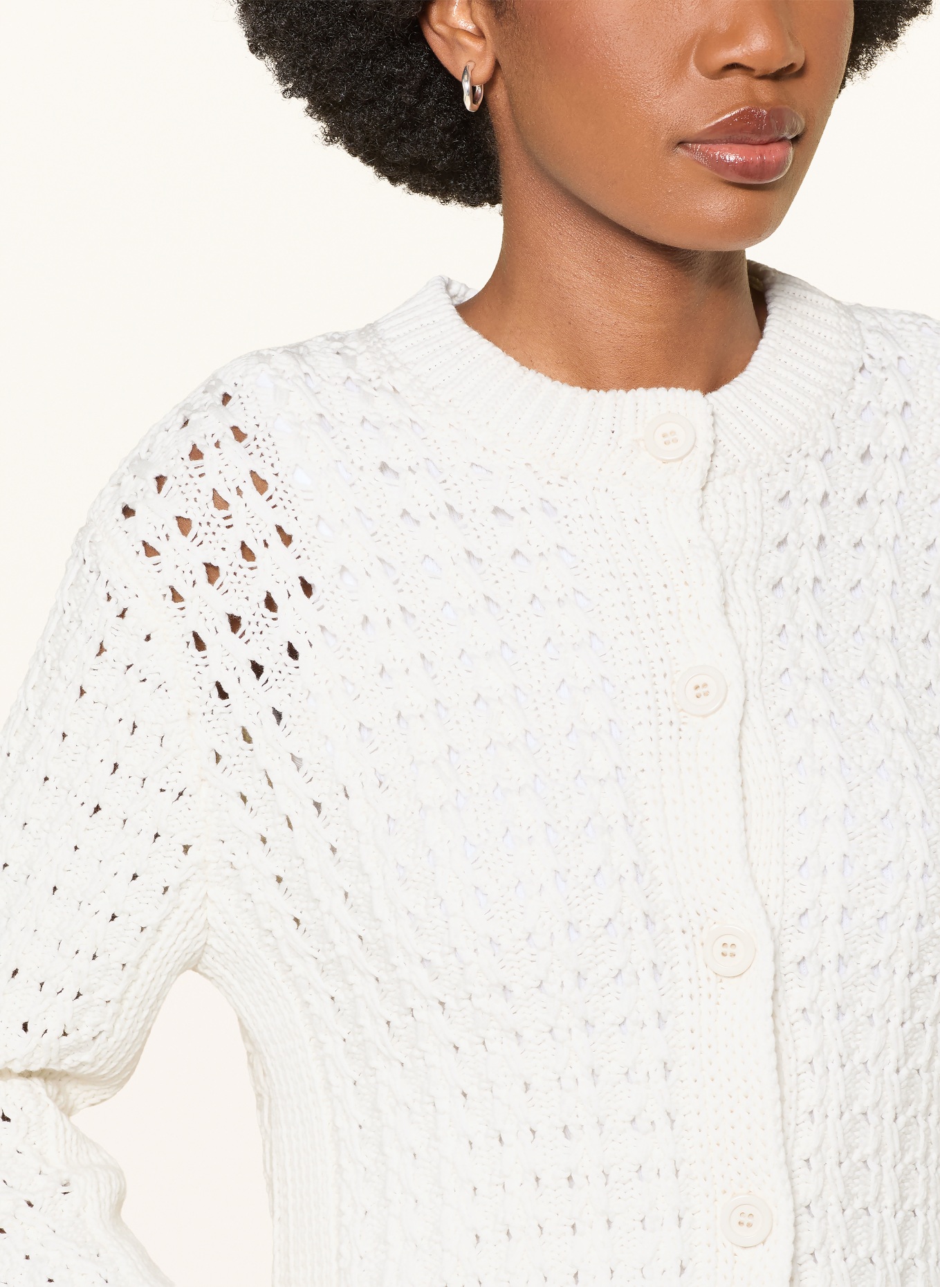 MRS & HUGS Strickjacke: ECRU