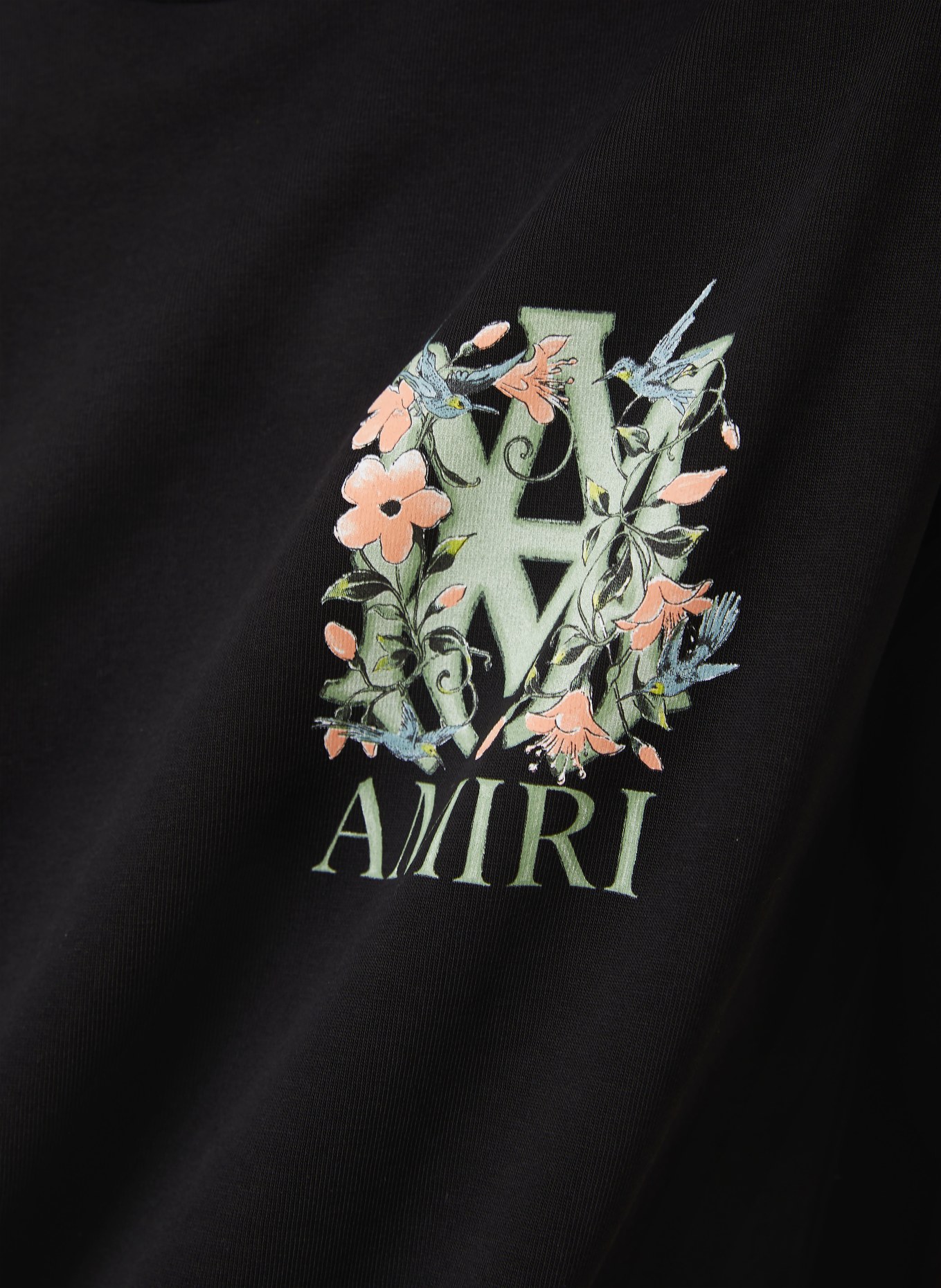 AMIRI T-Shirt: SCHWARZ / LACHS / HELLGRÜN