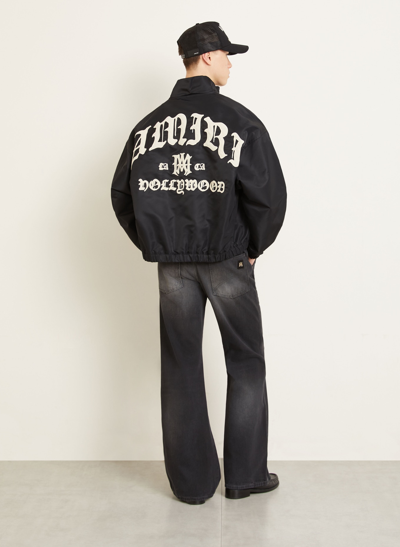 AMIRI Jacke HOLLYWOOD: SCHWARZ / HELLGRAU