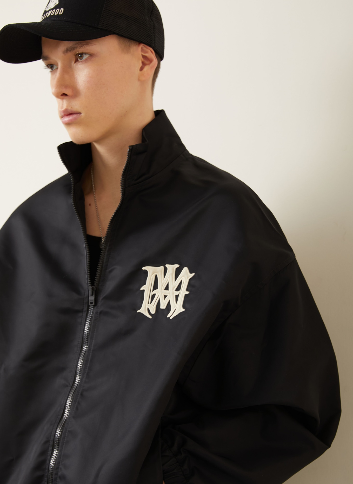 AMIRI Jacke HOLLYWOOD: SCHWARZ / HELLGRAU