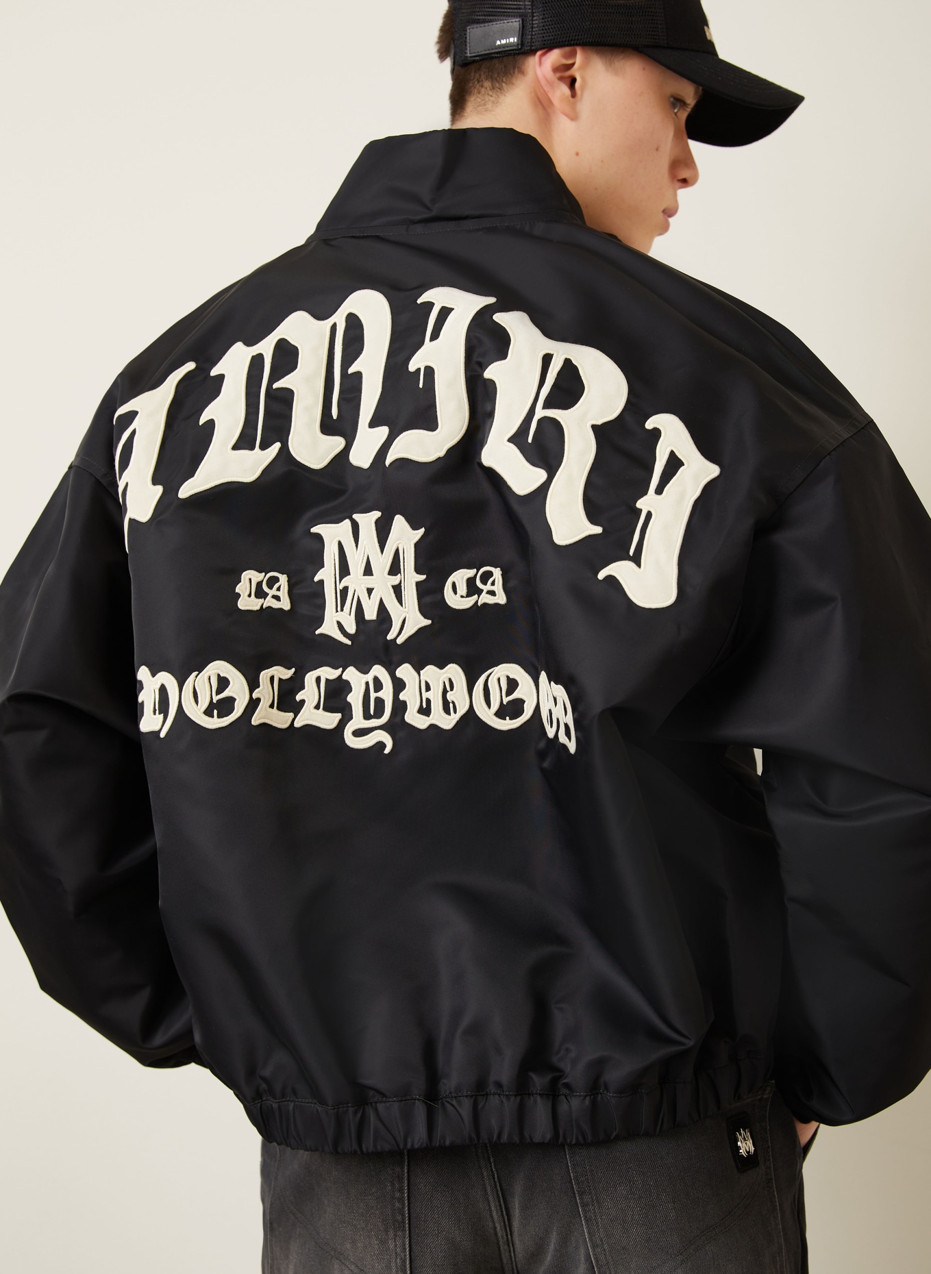 AMIRI Jacke HOLLYWOOD: SCHWARZ / HELLGRAU