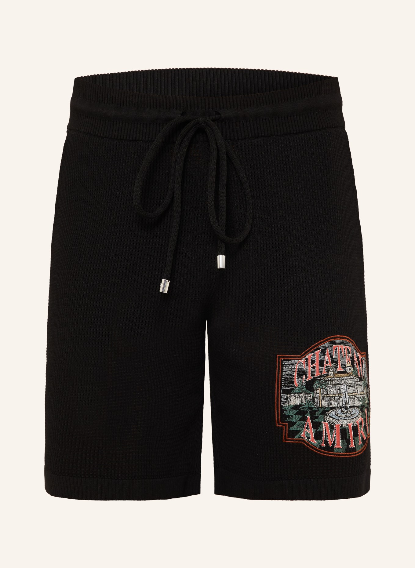 AMIRI Crochet shorts CHATEAU AMIRI: BLACK / RED / GREEN