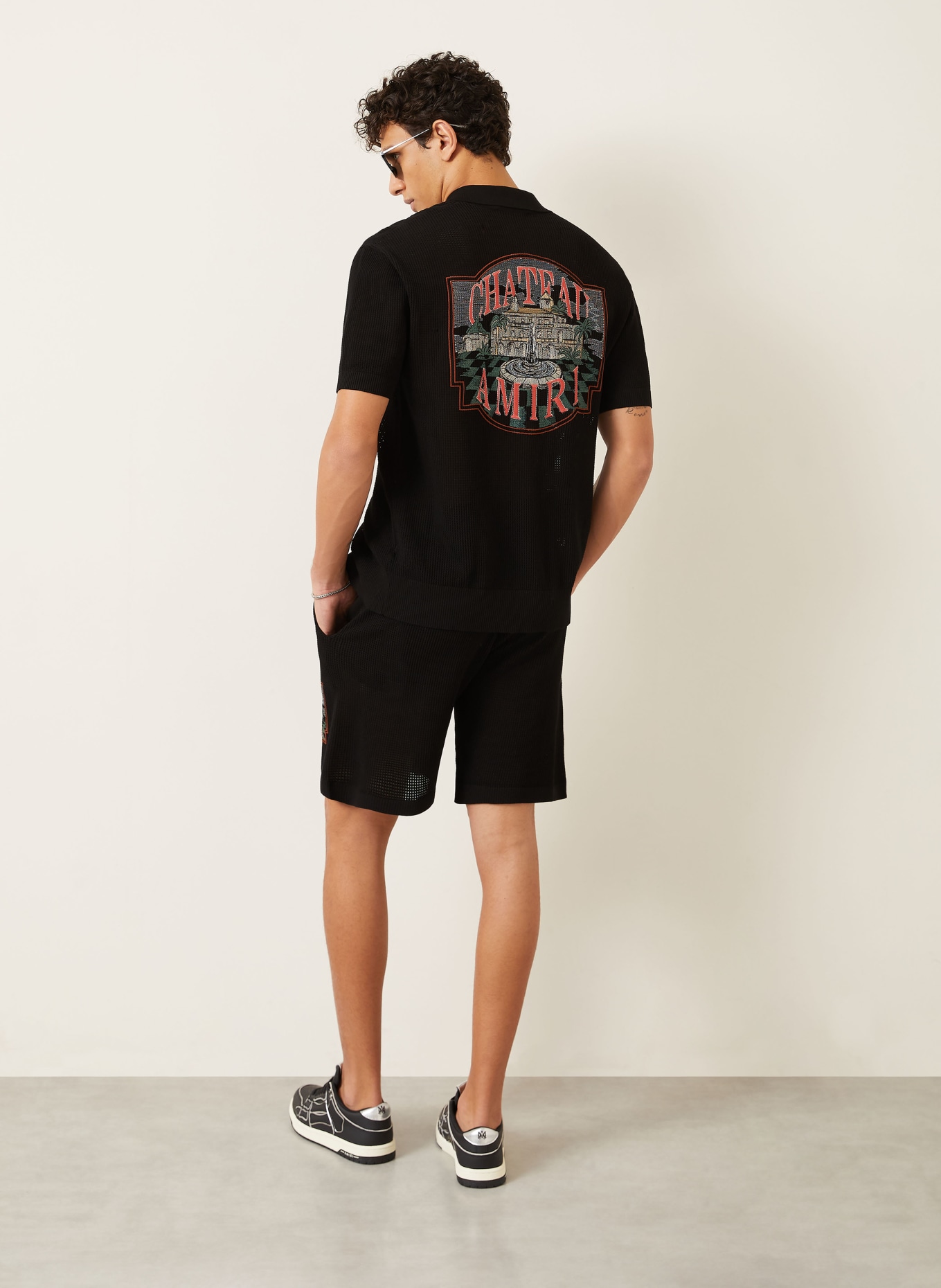 AMIRI Crochet shorts CHATEAU AMIRI: BLACK / RED / GREEN