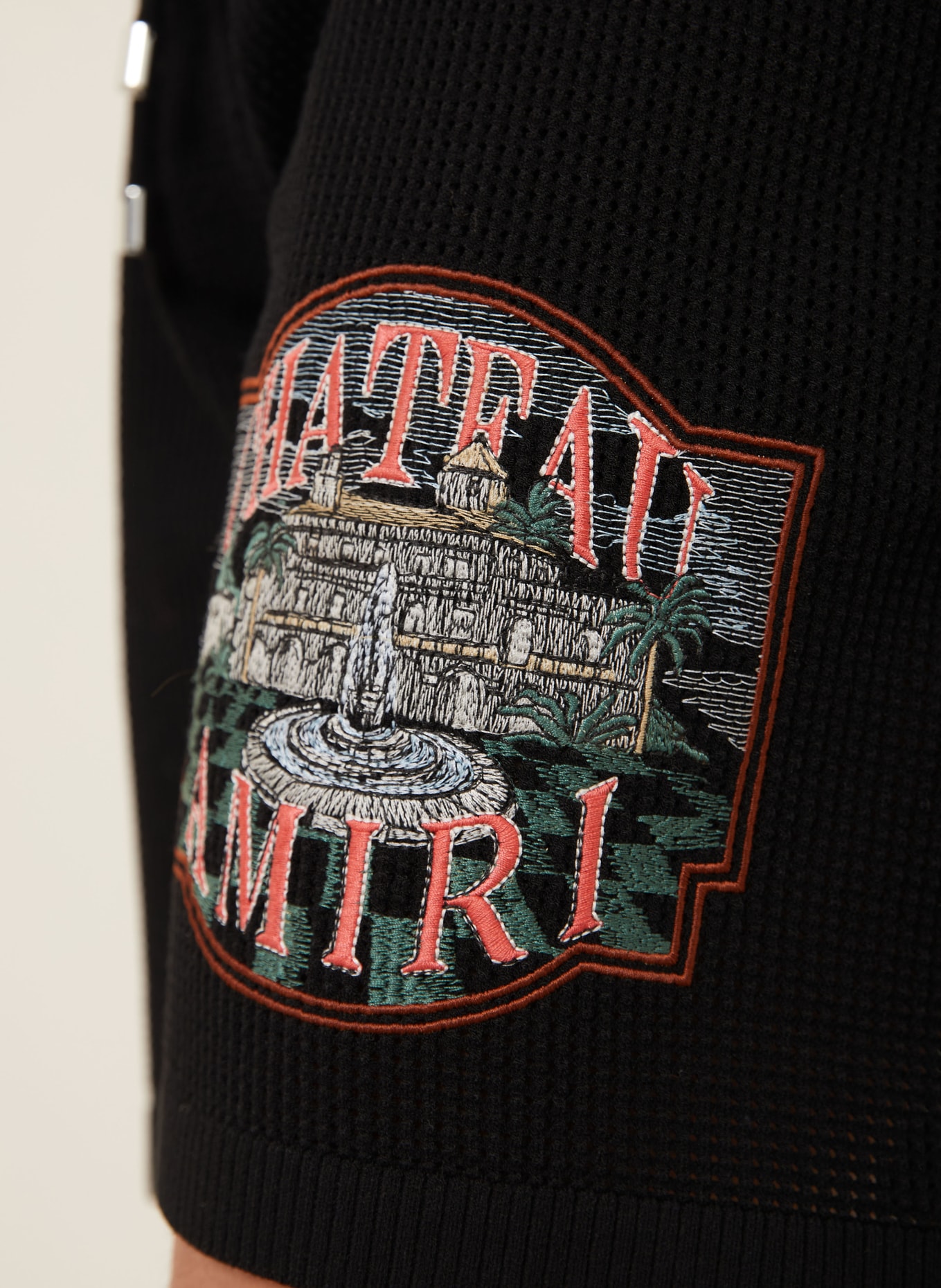 AMIRI Crochet shorts CHATEAU AMIRI: BLACK / RED / GREEN