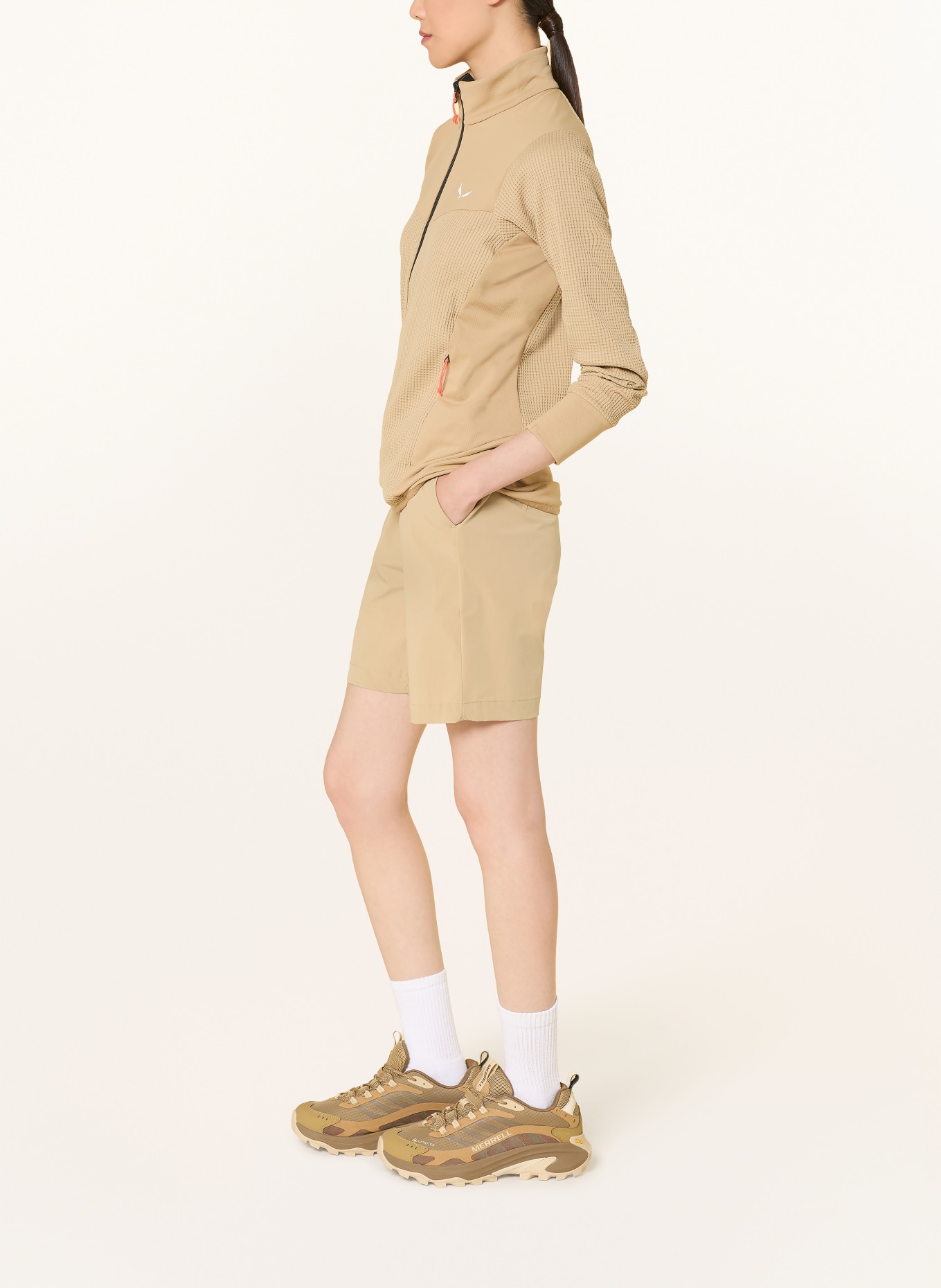 SALEWA PUEZ 4 trekking shorts: CAMEL