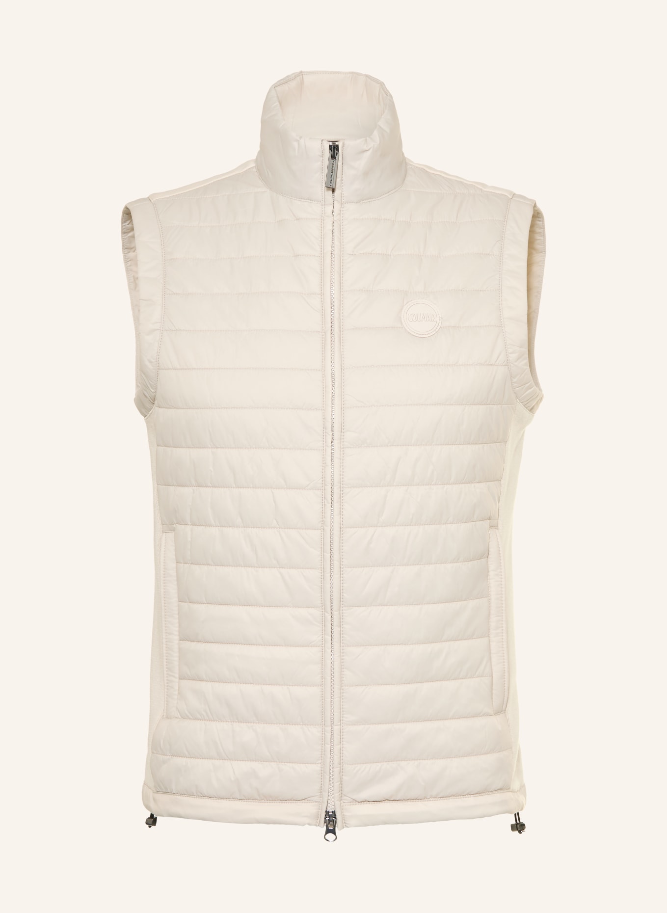 COLMAR Quilted vest in a mix of materials: BEIGE