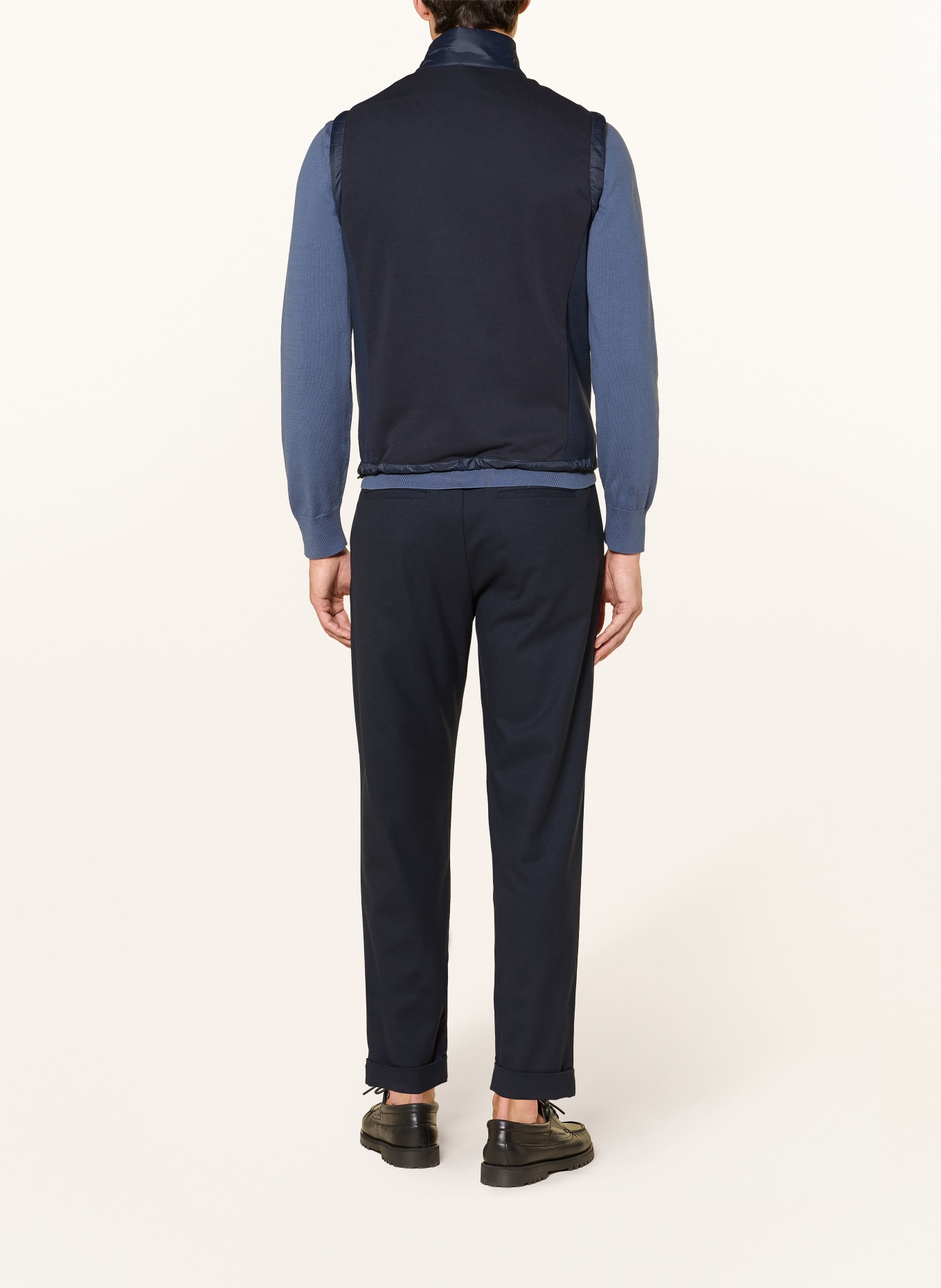 COLMAR Steppovaná vesta z kombinace materiálů: TMAVĚ MODRÁ