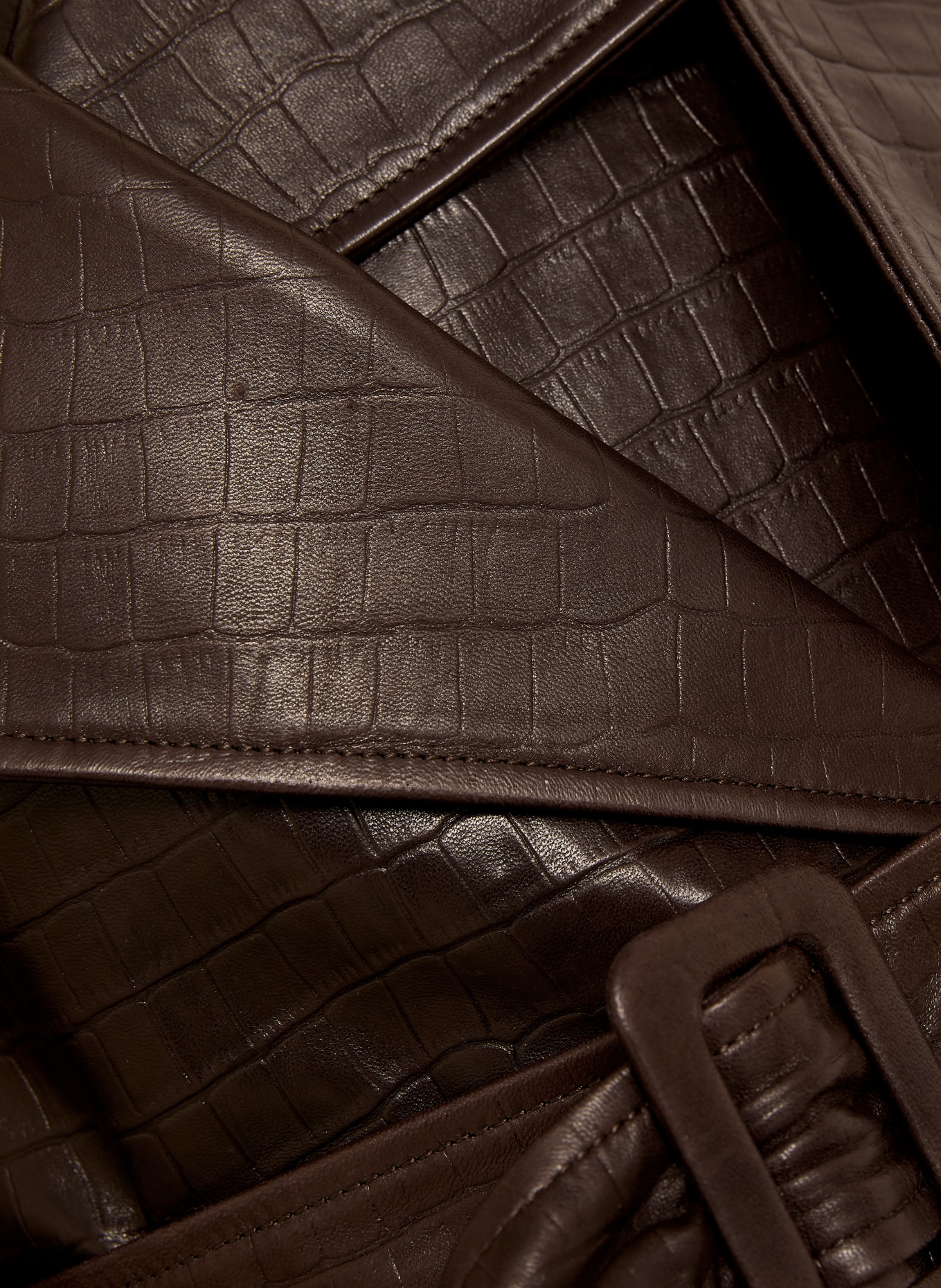 NOUR HAMMOUR Lederjacke HATTI: DUNKELBRAUN