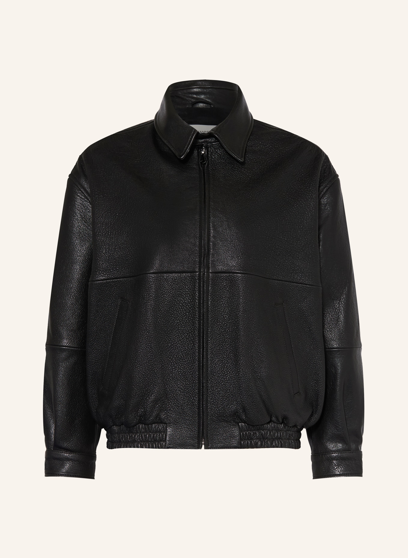 NOUR HAMMOUR DORAN leather jacket: BLACK