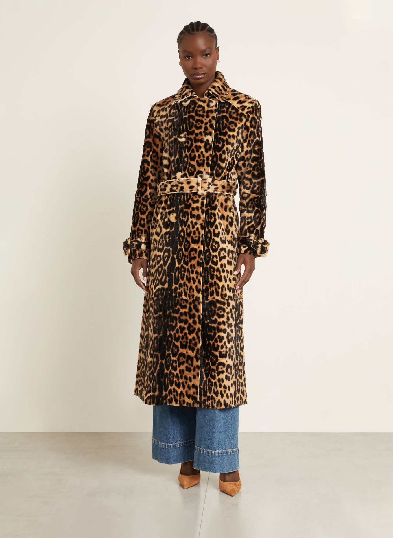 NOUR HAMMOUR Mantel TATE: COGNAC / CAMEL / SCHWARZ