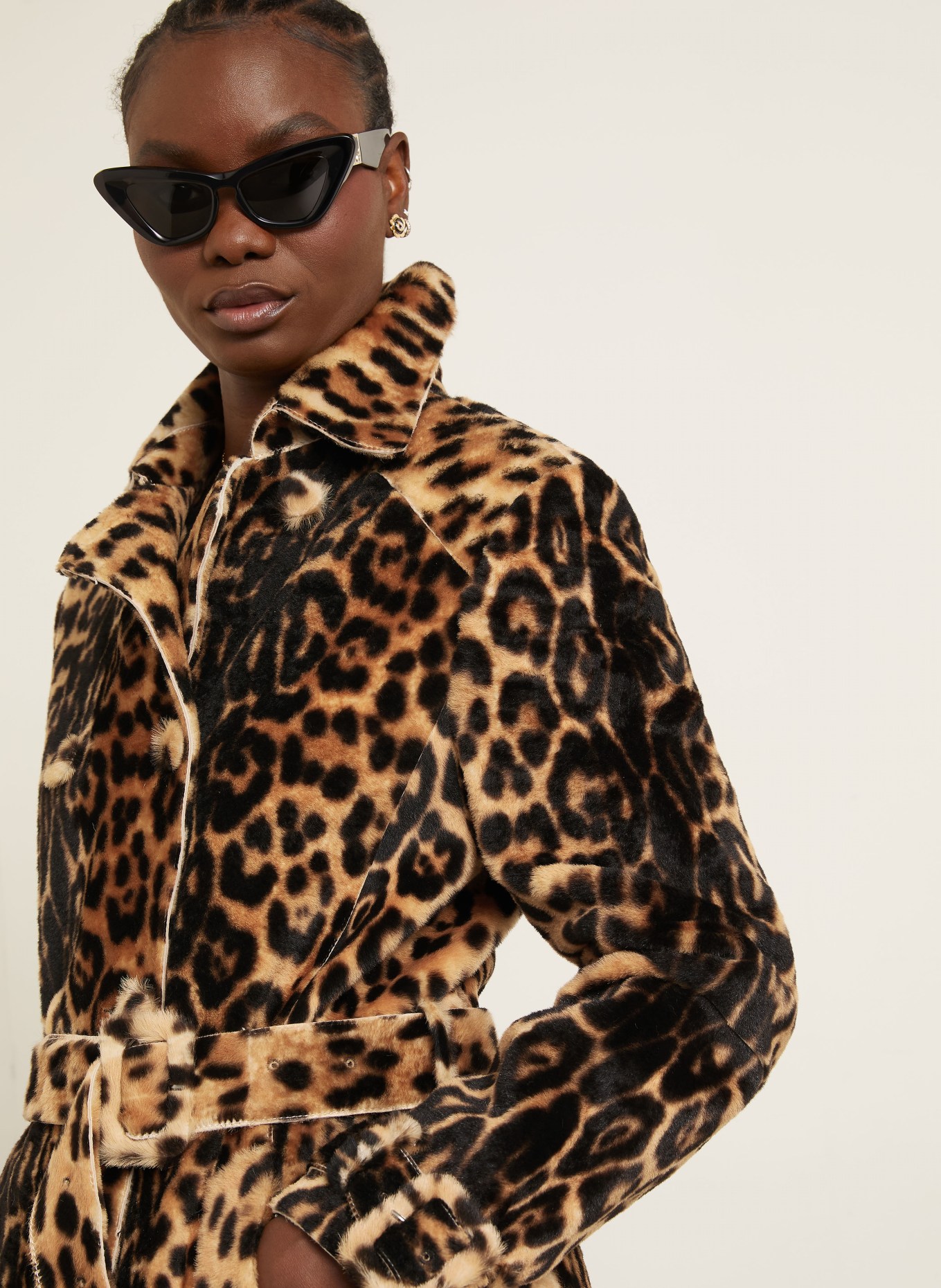 NOUR HAMMOUR Mantel TATE: COGNAC / CAMEL / SCHWARZ