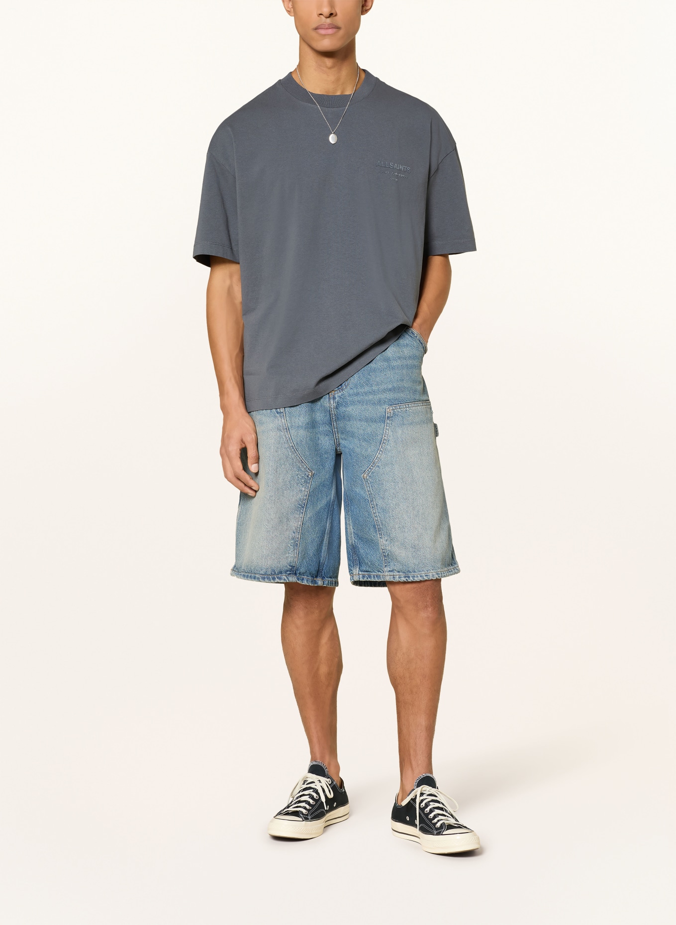 ALLSAINTS T-Shirt XANDER: DUNKELGRAU