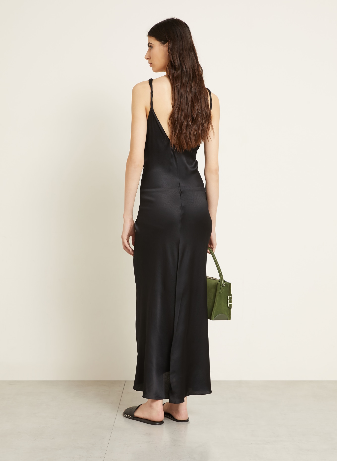 JW ANDERSON silk dress: BLACK