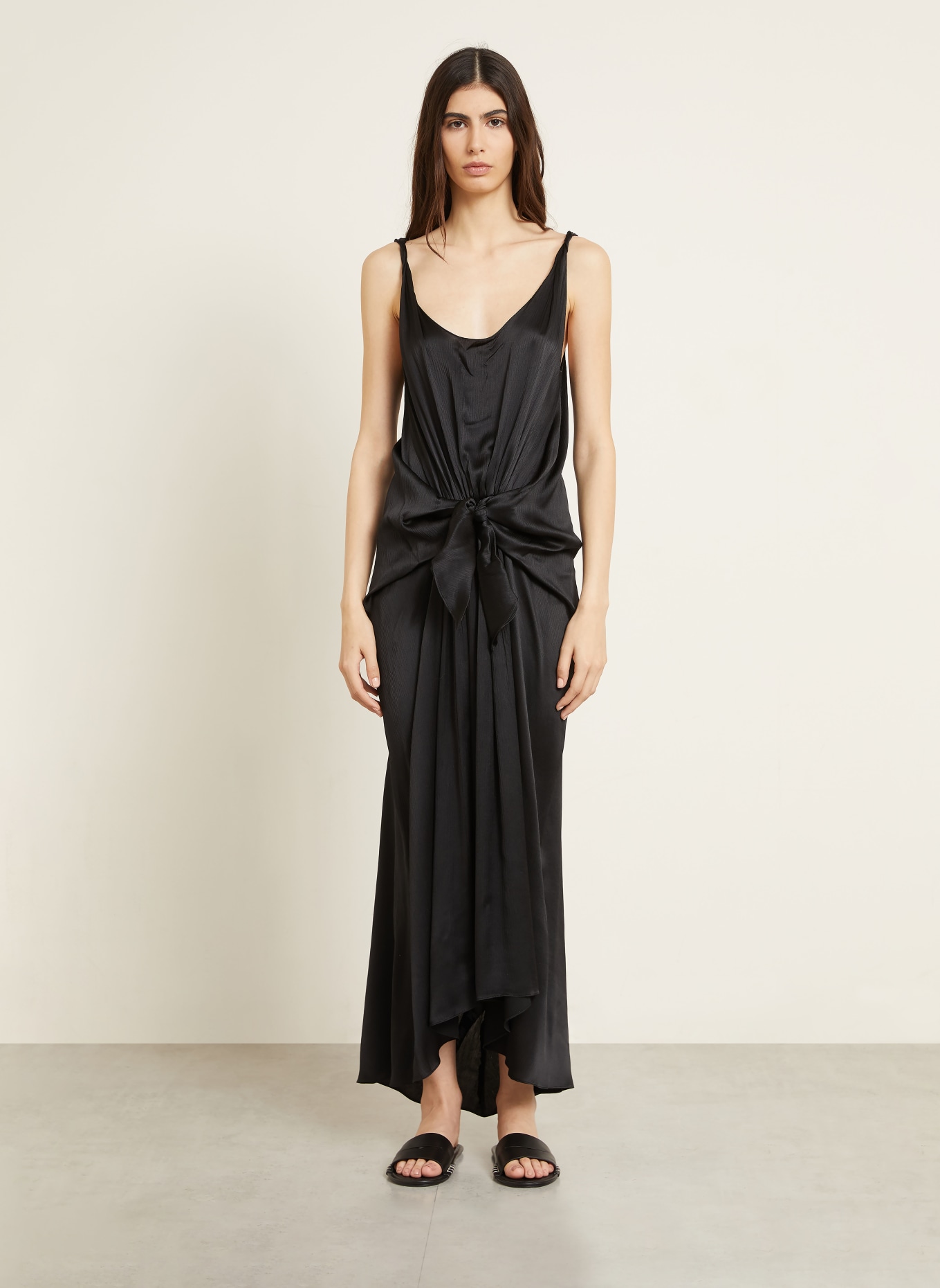 JW ANDERSON silk dress: BLACK