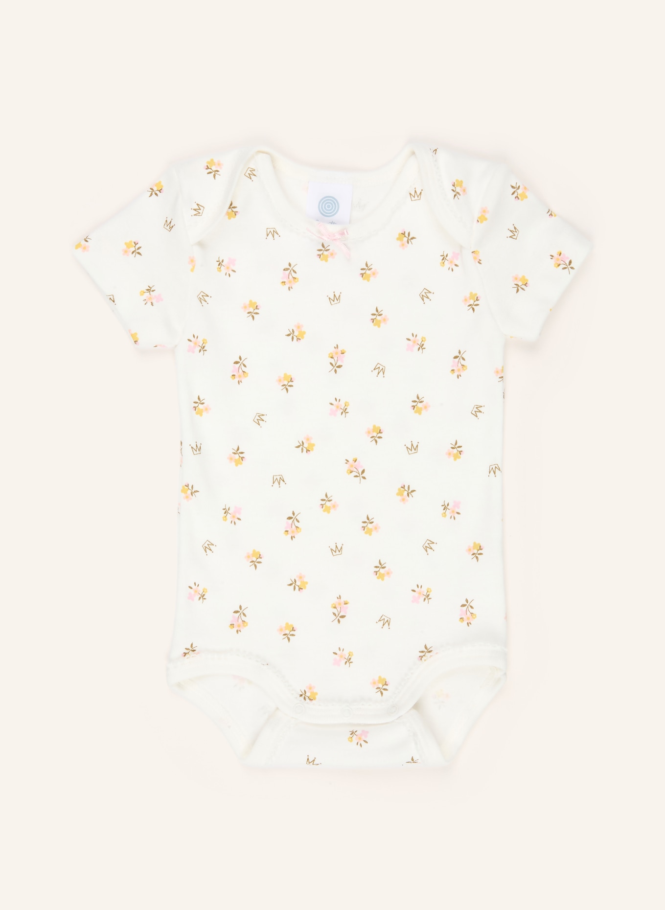 Sanetta 2er-Pack Bodies: WEISS / ROSÉ / GELB