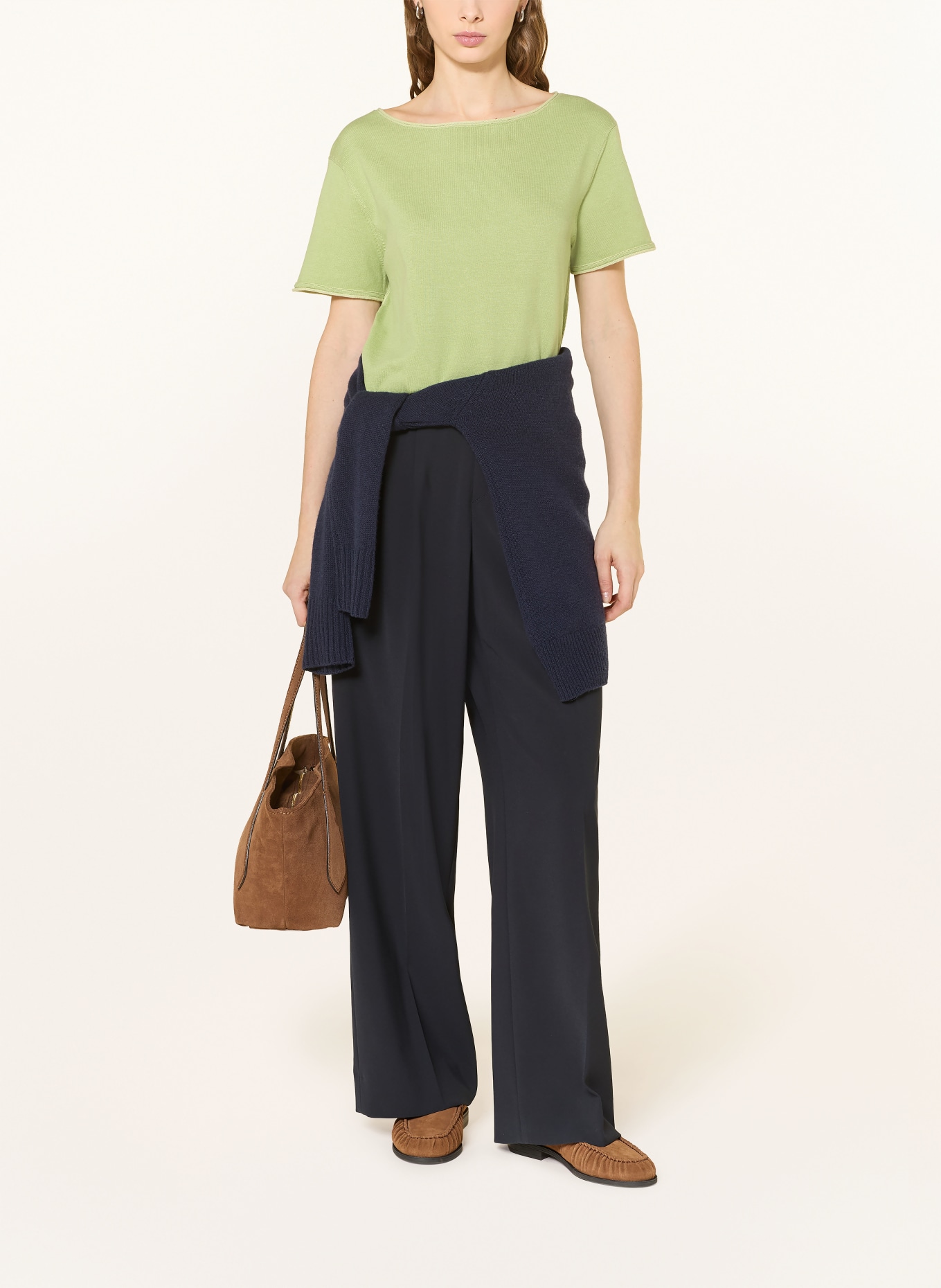 darling harbour pletené tričko: sage / lemon