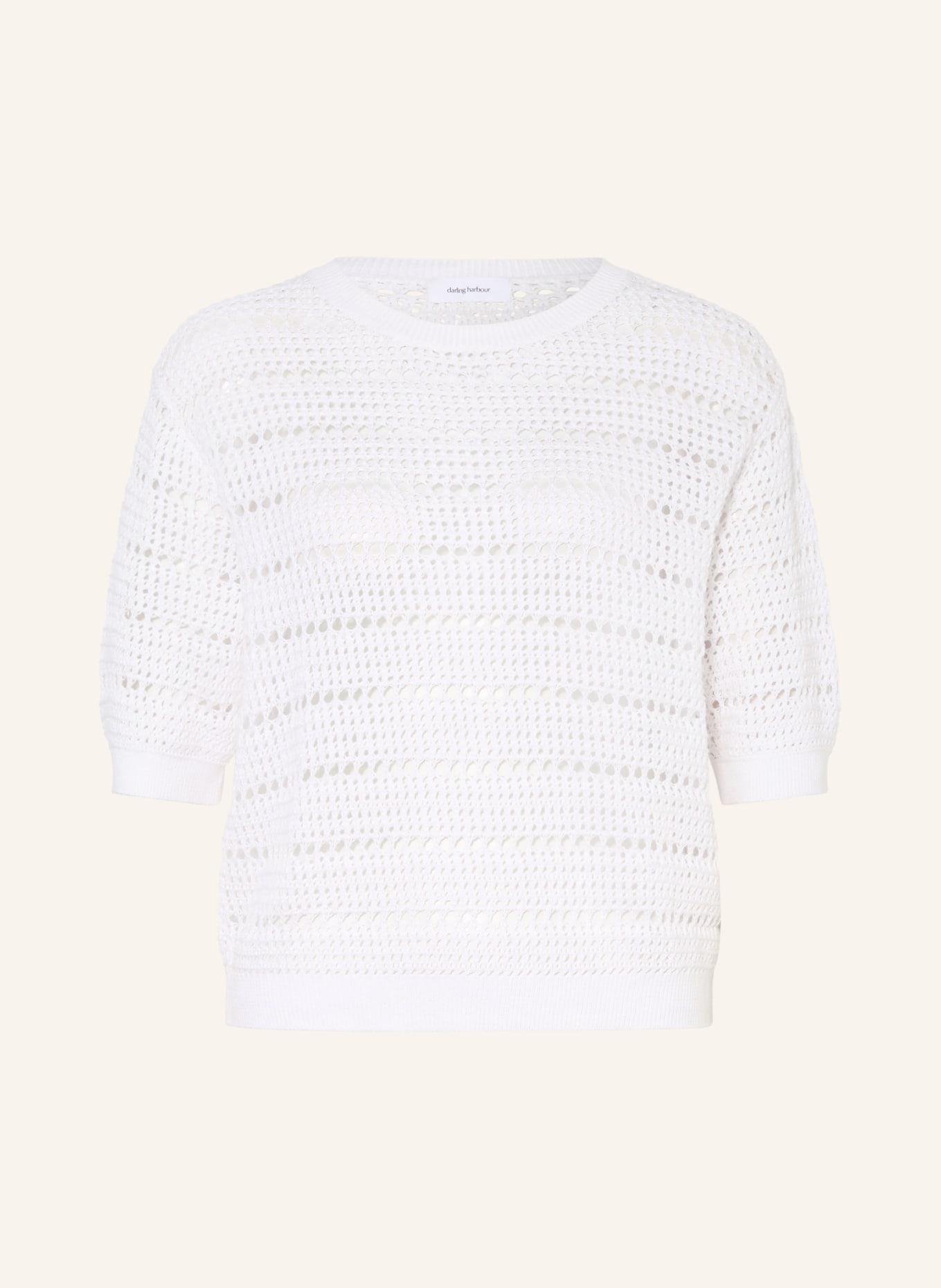 darling harbour gebreid shirt: WHITE