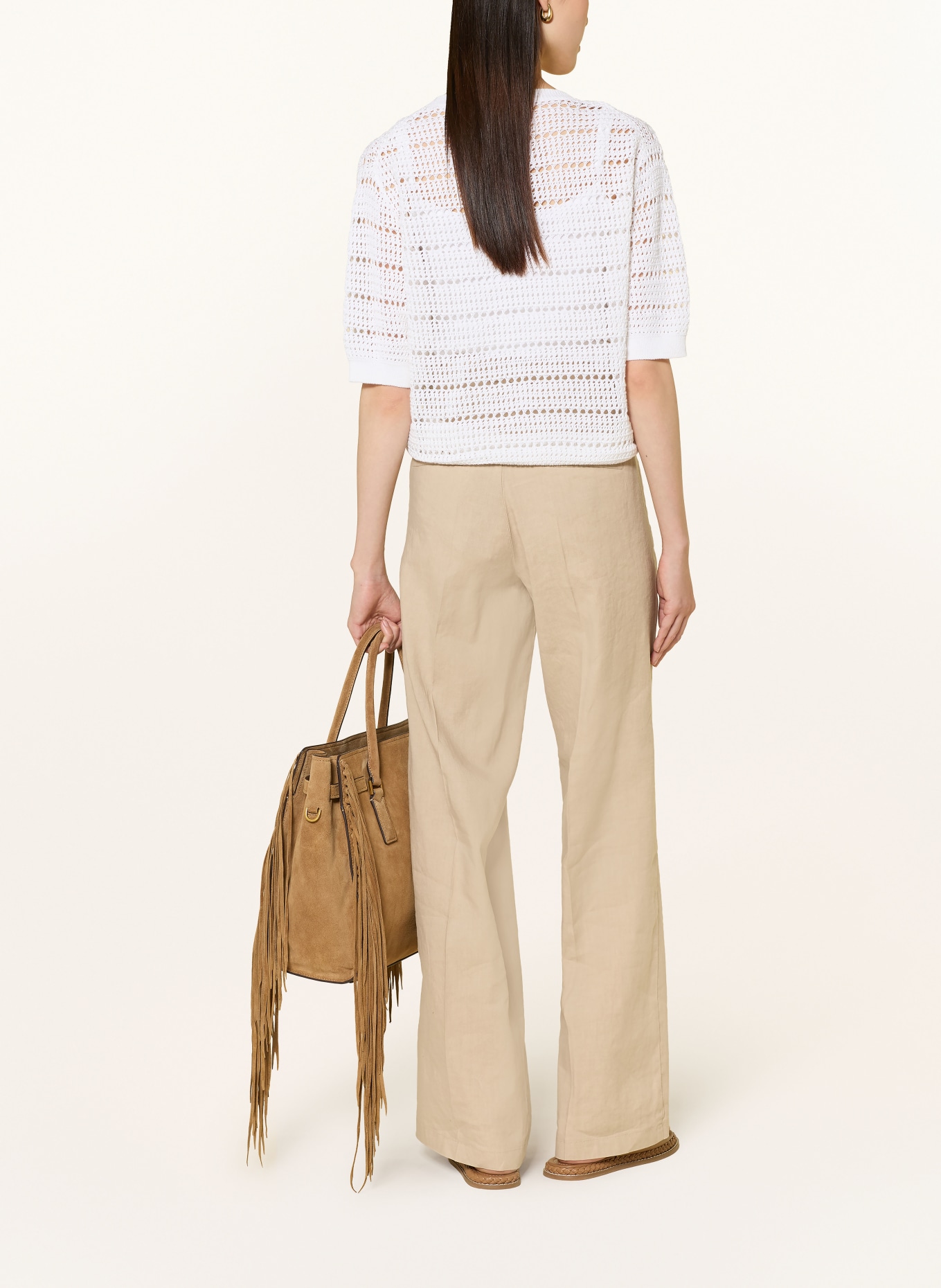 darling harbour gebreid shirt: WHITE