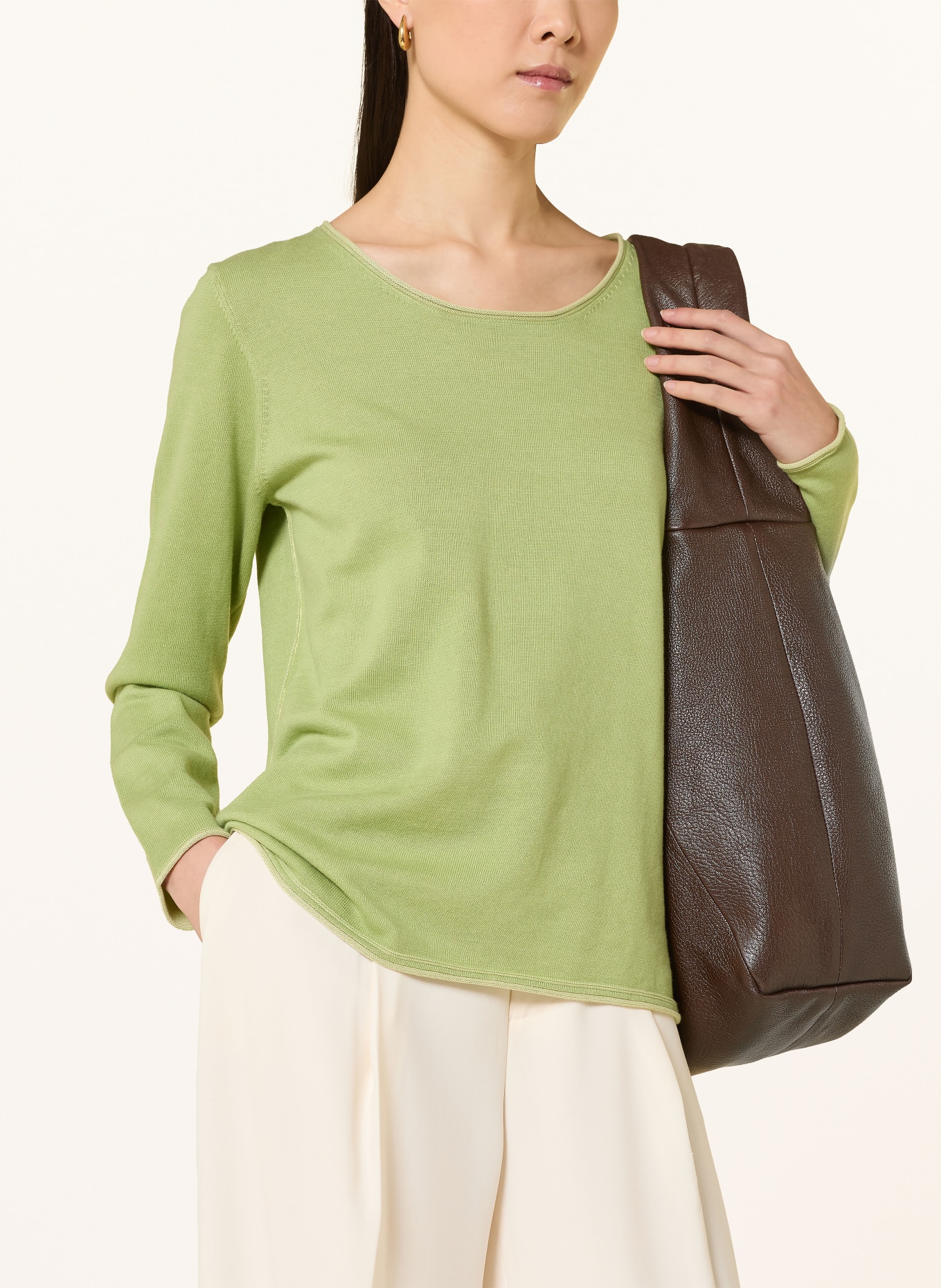 darling harbour Pullover: sage / lemon