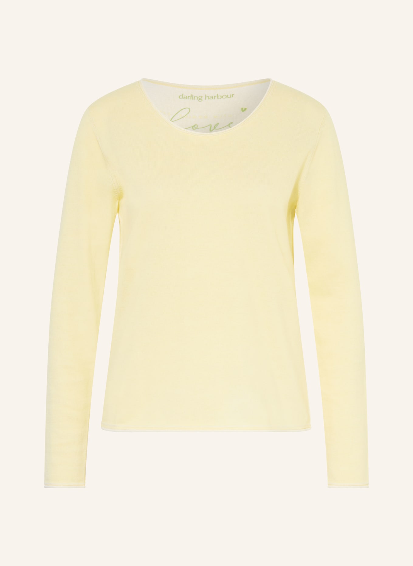 darling harbour Pullover: lemon / white
